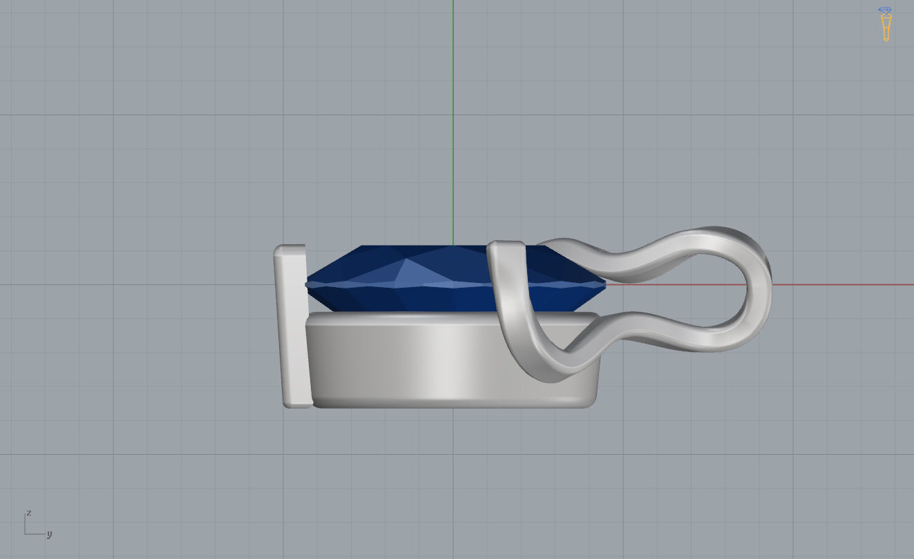 Pendant Twisted  3D print model_10