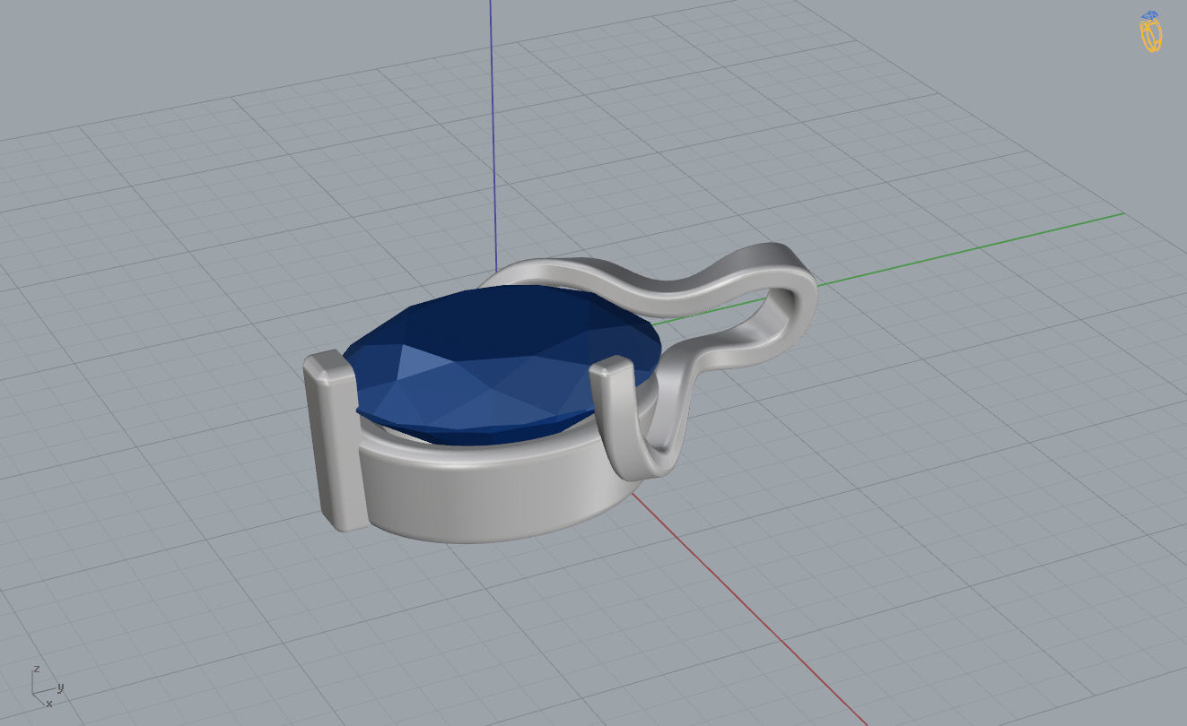 Pendant Twisted  3D print model_11