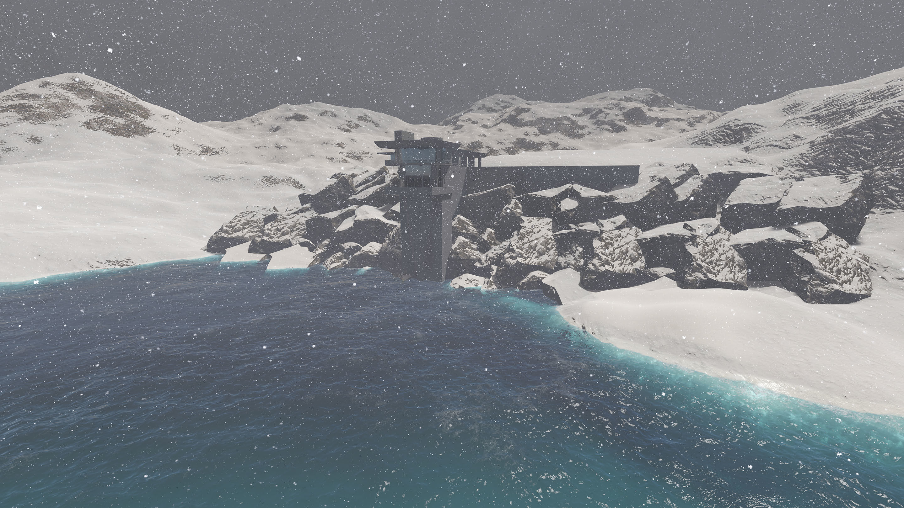 Cliffside Retreat- Modern Mountaintop- Elevated Living 3D model_9