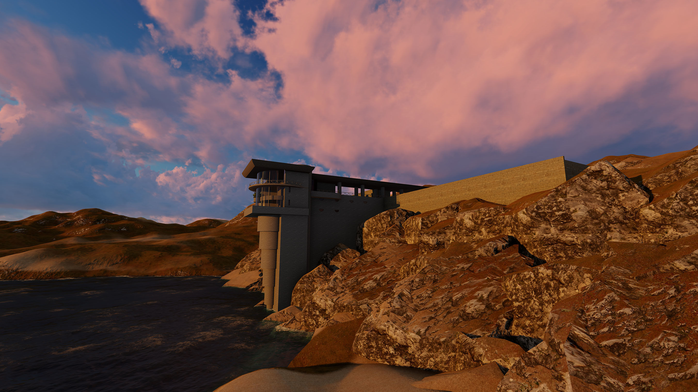 Cliffside Retreat- Modern Mountaintop- Elevated Living 3D model_6