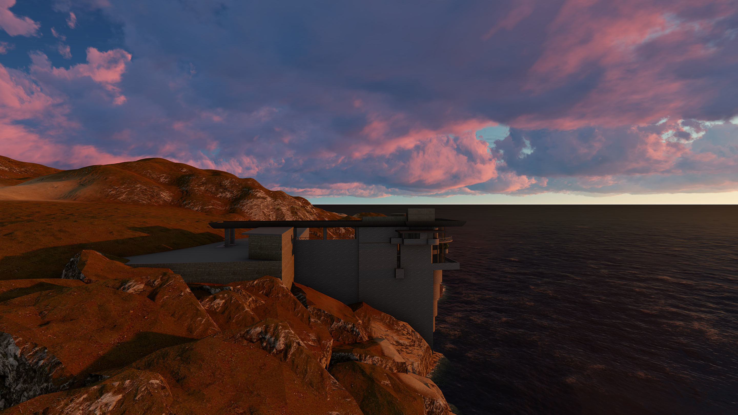 Cliffside Retreat- Modern Mountaintop- Elevated Living 3D model_13