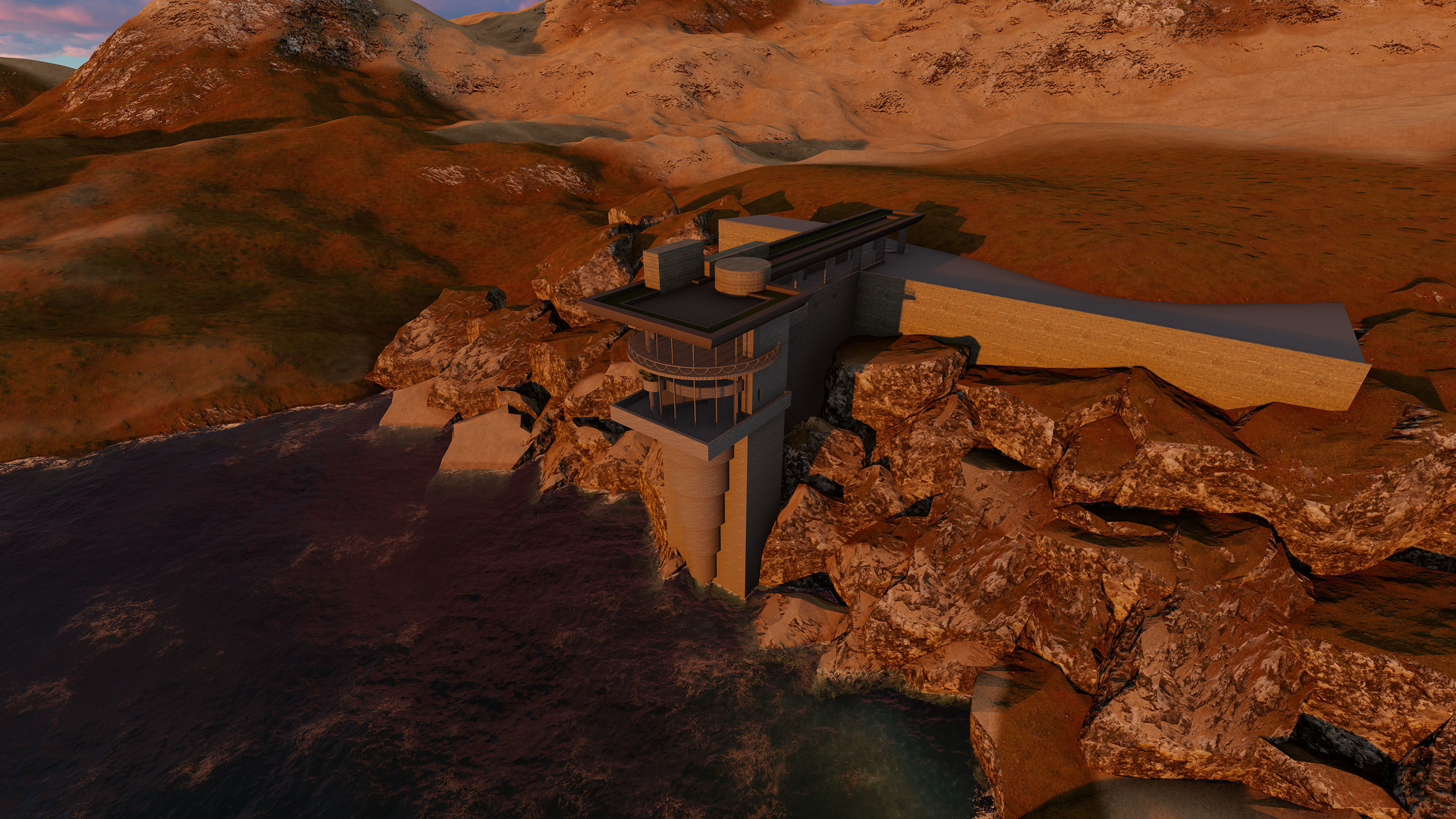 Cliffside Retreat- Modern Mountaintop- Elevated Living 3D model_10