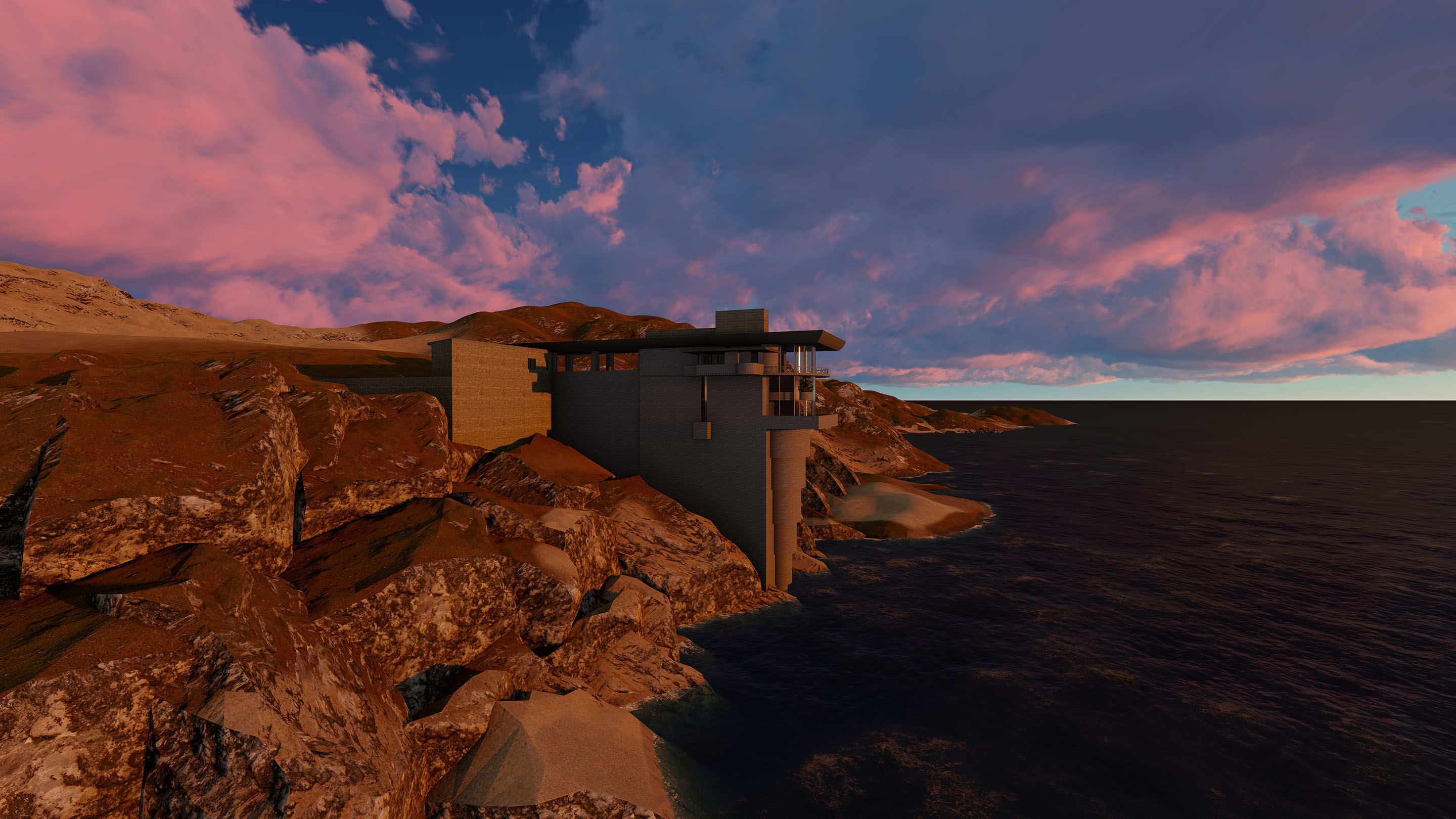 Cliffside Retreat- Modern Mountaintop- Elevated Living 3D model_12