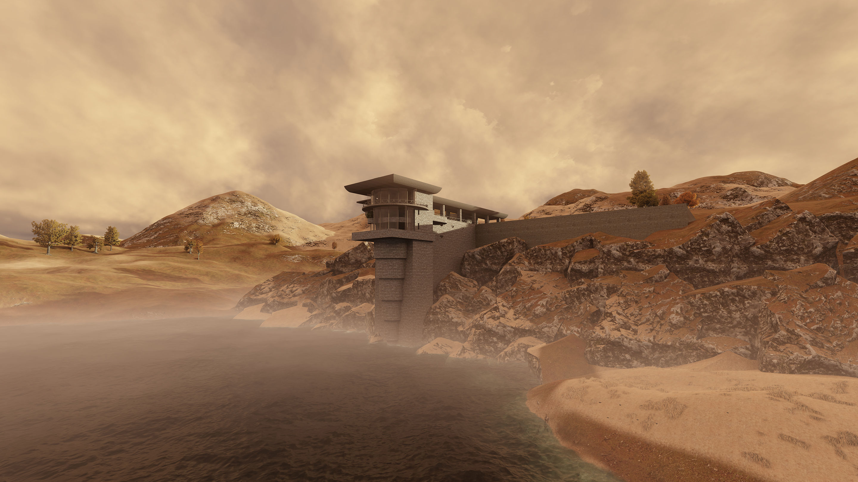 Cliffside Retreat- Modern Mountaintop- Elevated Living 3D model_2
