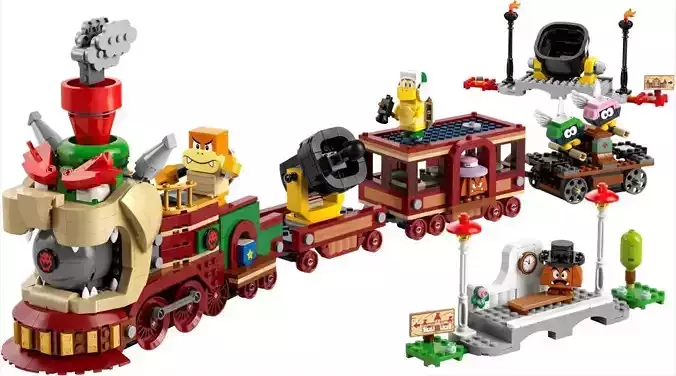 PixelBricks3D - LEGO Bowser Express Train 