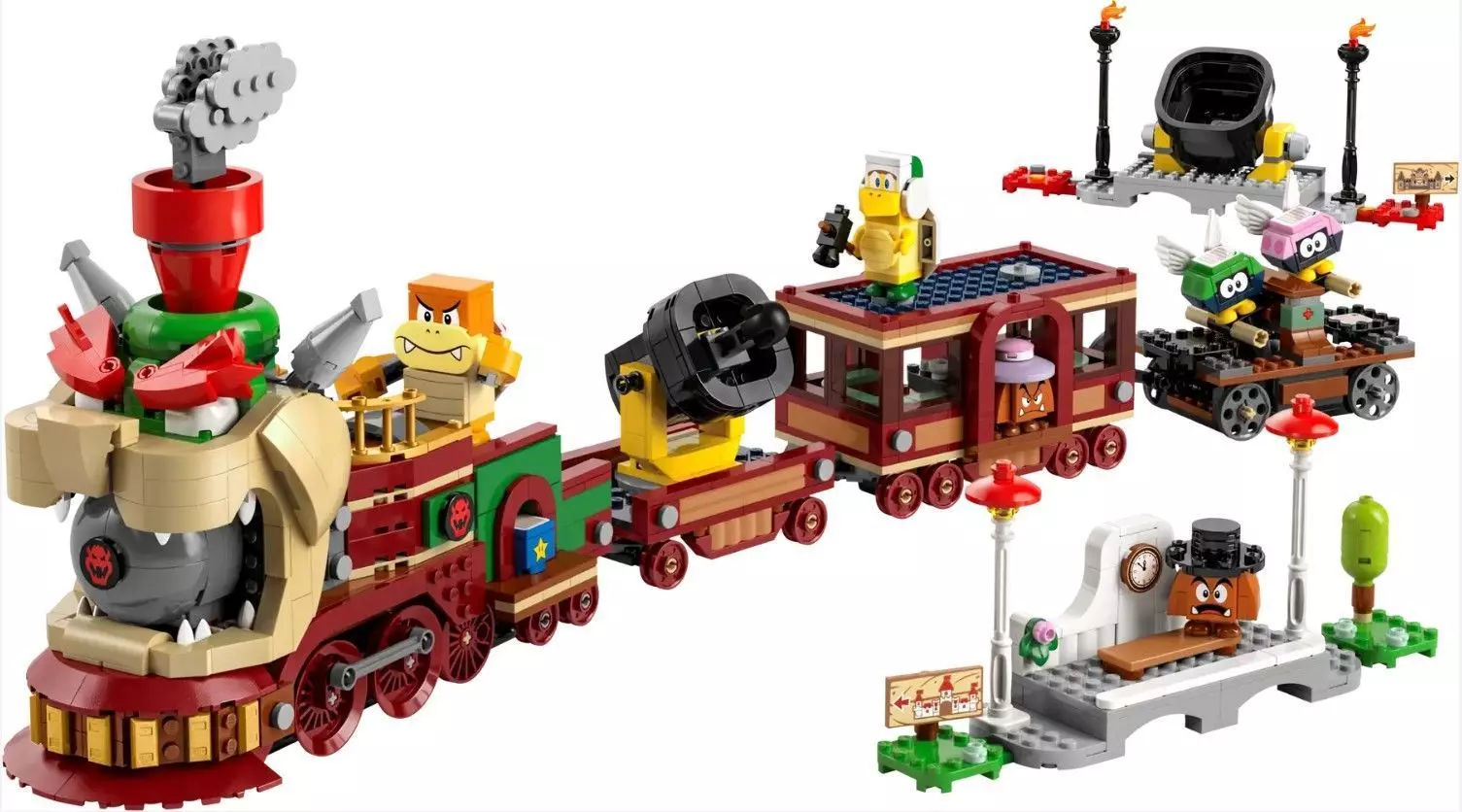 PixelBricks3D - LEGO Bowser Express Train  3D print model_0