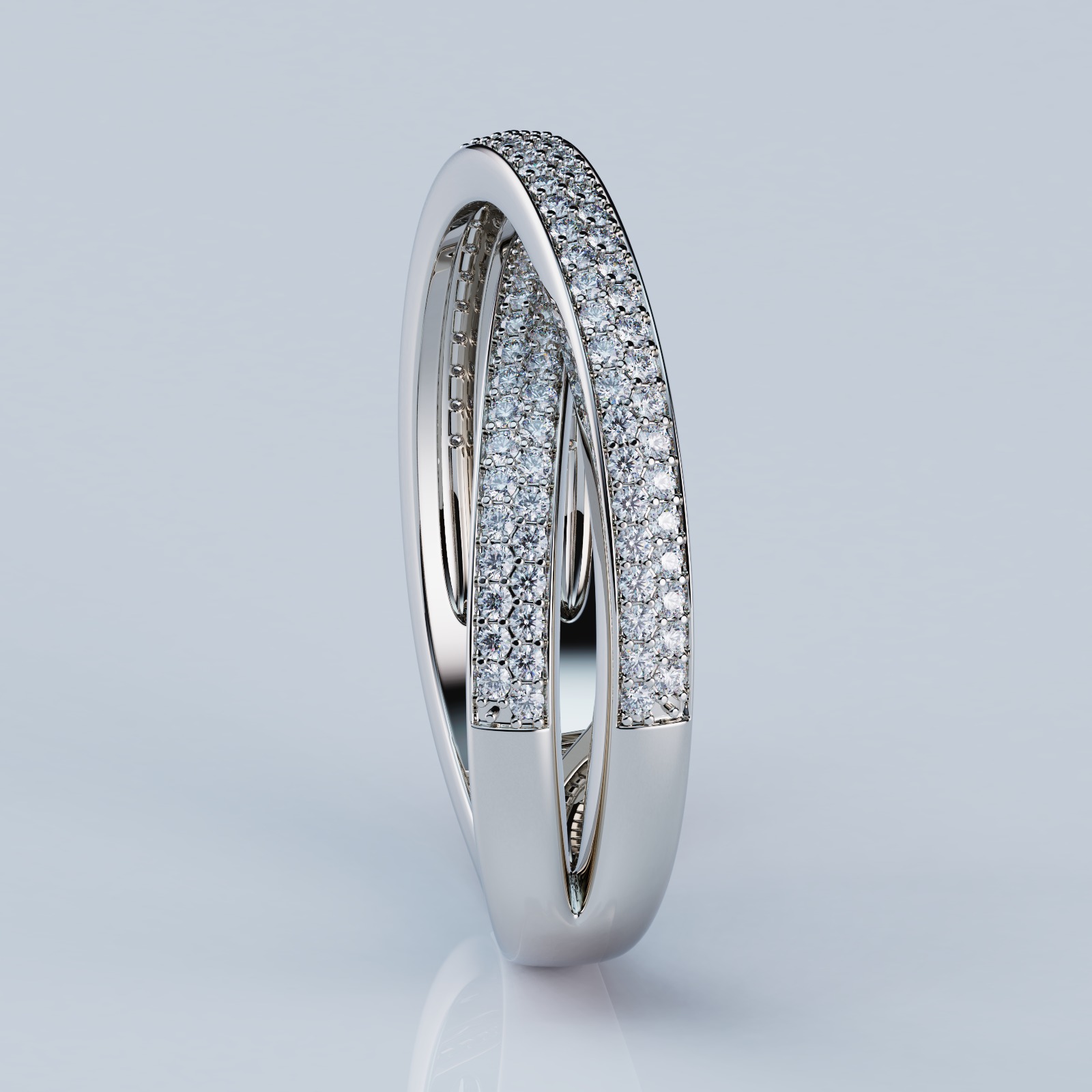 Diamonds Ring Style 3D print model_3