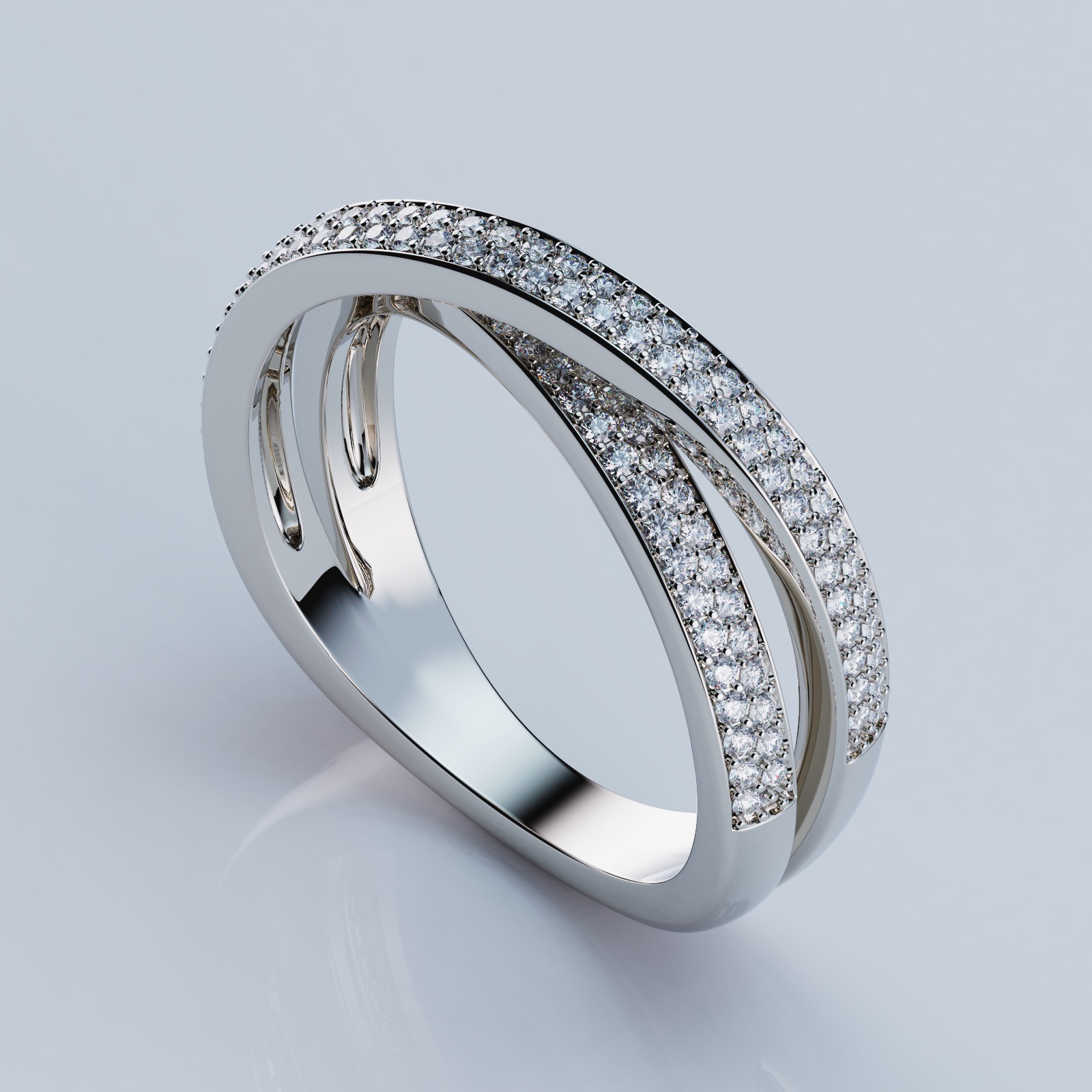 Diamonds Ring Style 3D print model_2