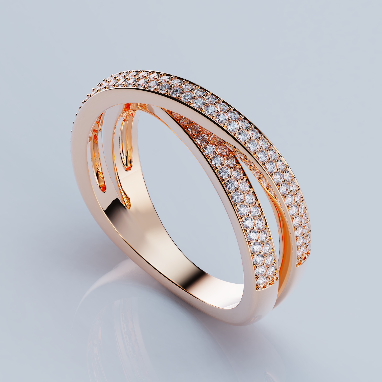 Diamonds Ring Style 3D print model_1