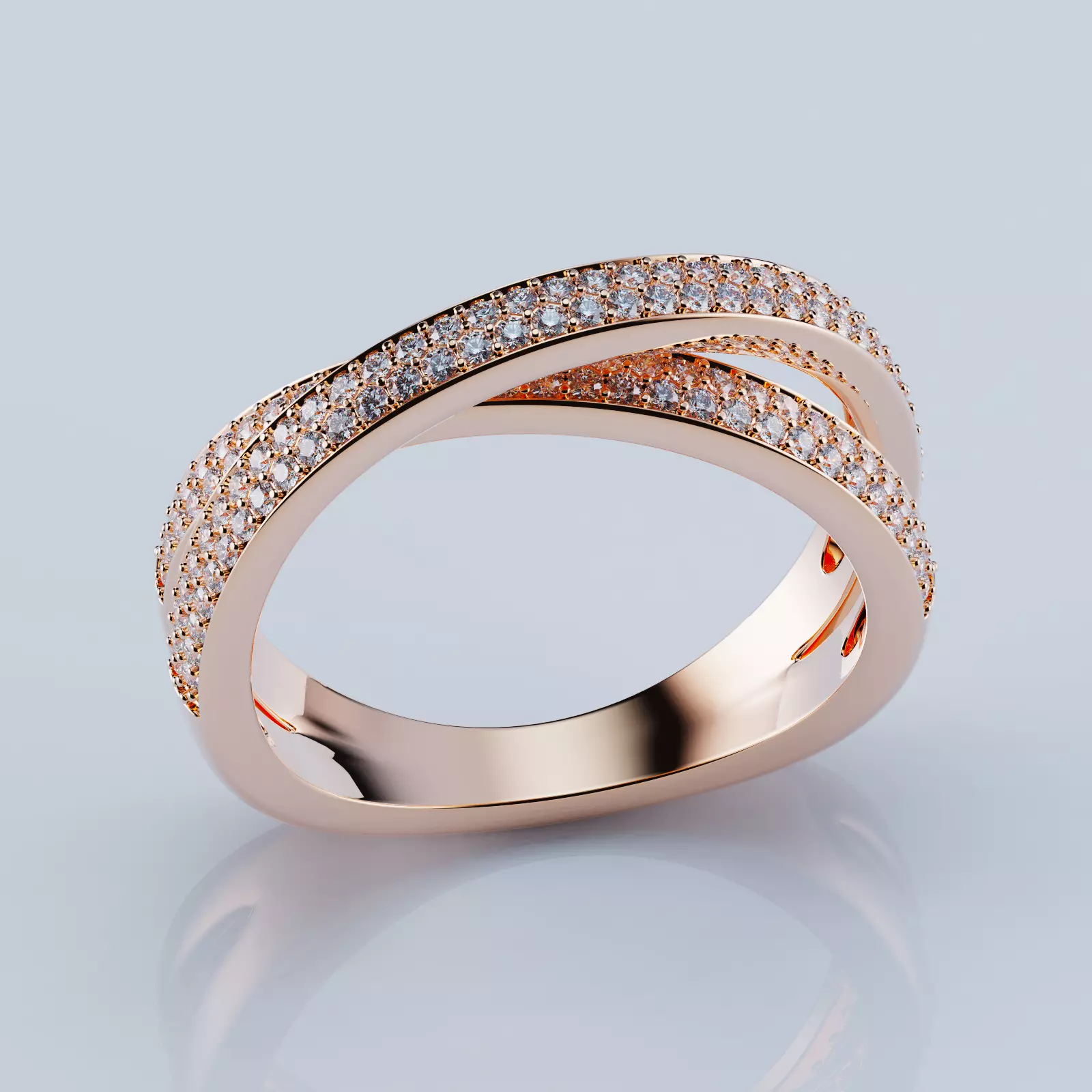 Diamonds Ring Style 3D print model_0