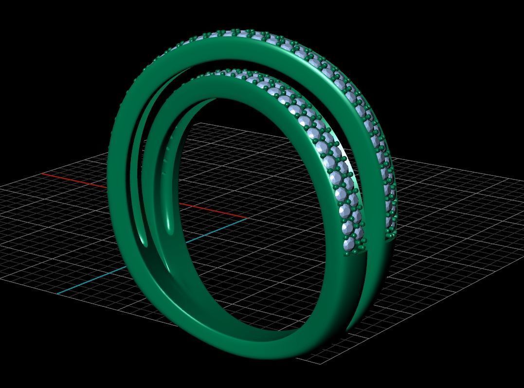 Diamonds Ring Style 3D print model_6