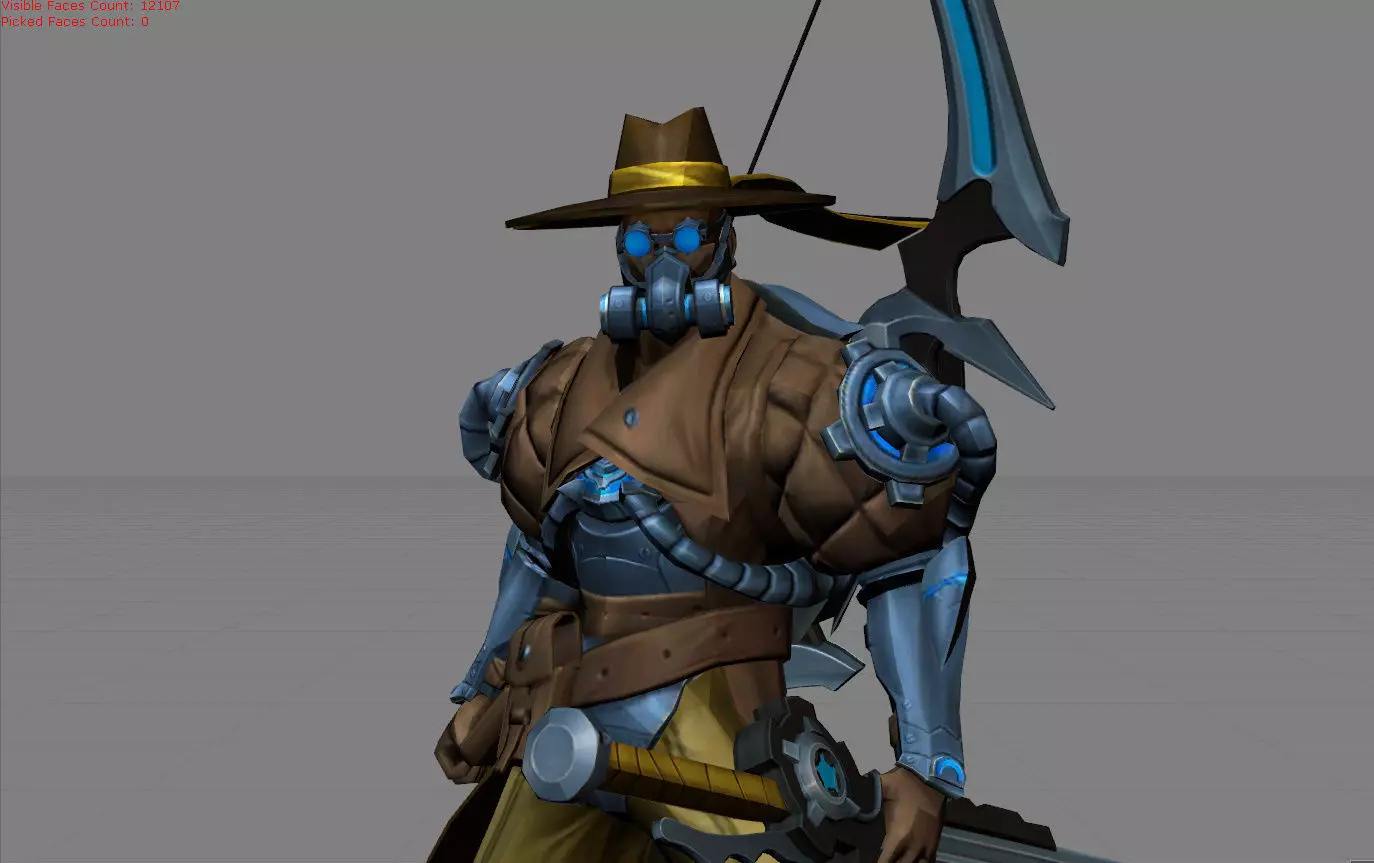 Yi Sun Shin Roguish Ranger Low-poly 3D model_0