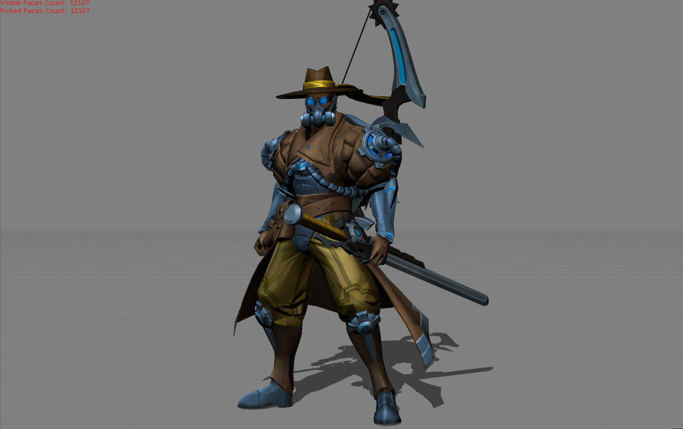 Yi Sun Shin Roguish Ranger Low-poly 3D model_1