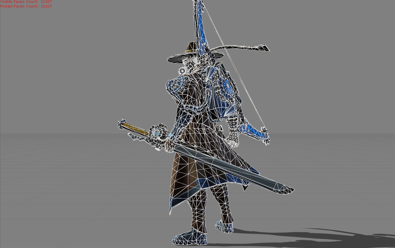 Yi Sun Shin Roguish Ranger Low-poly 3D model_7