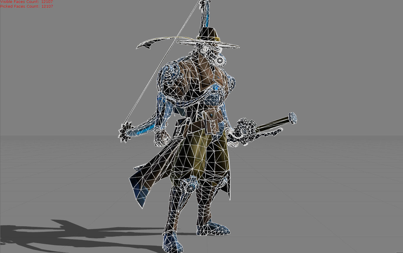 Yi Sun Shin Roguish Ranger Low-poly 3D model_6