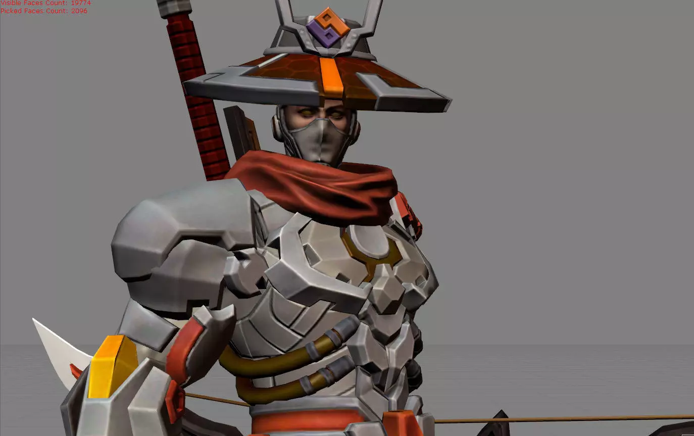 Yi Sun Shin Lone Destructor Low-poly 3D model_0