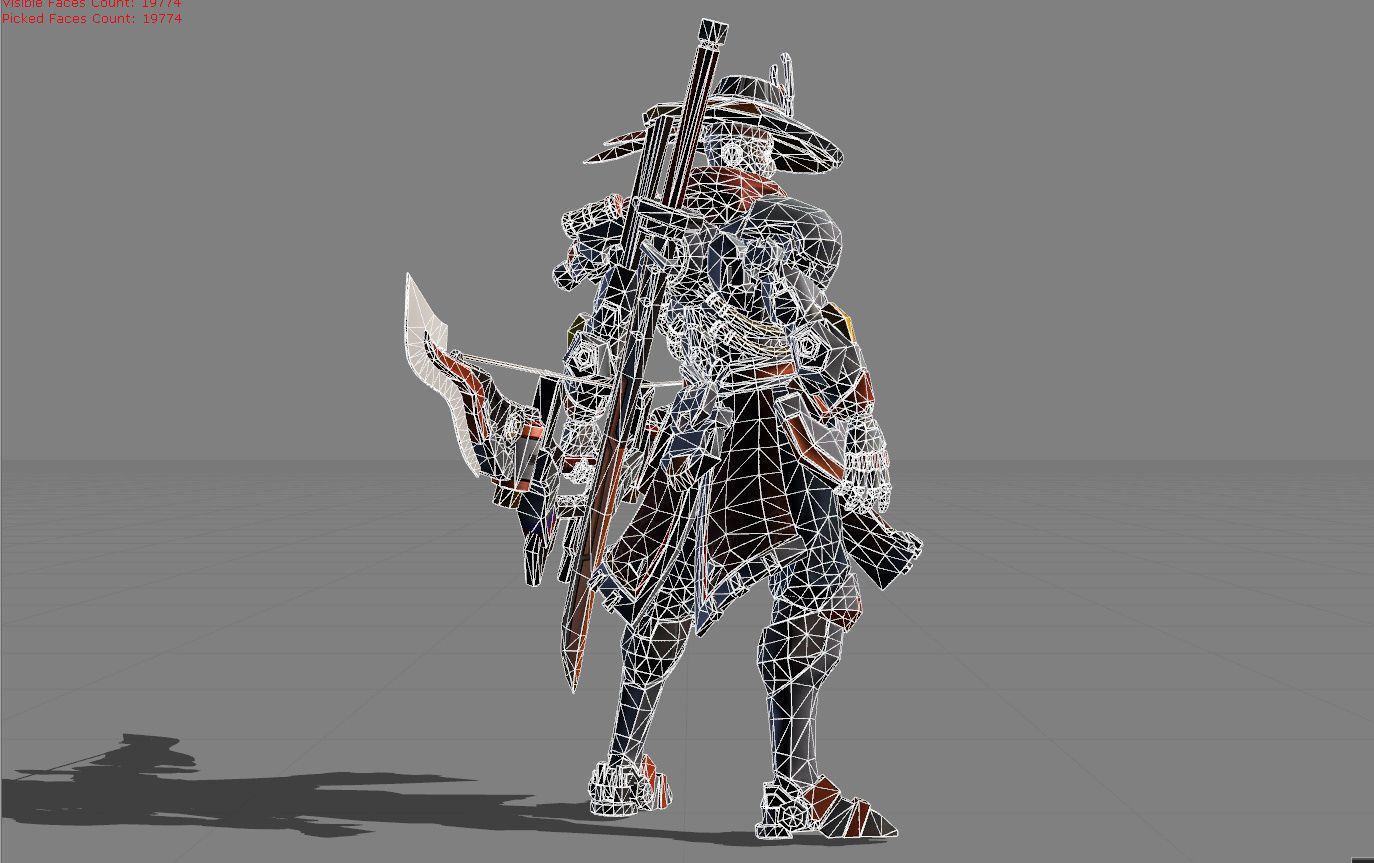 Yi Sun Shin Lone Destructor Low-poly 3D model_6