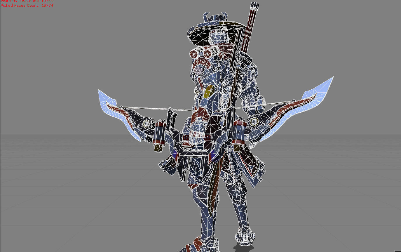 Yi Sun Shin Lone Destructor Low-poly 3D model_8