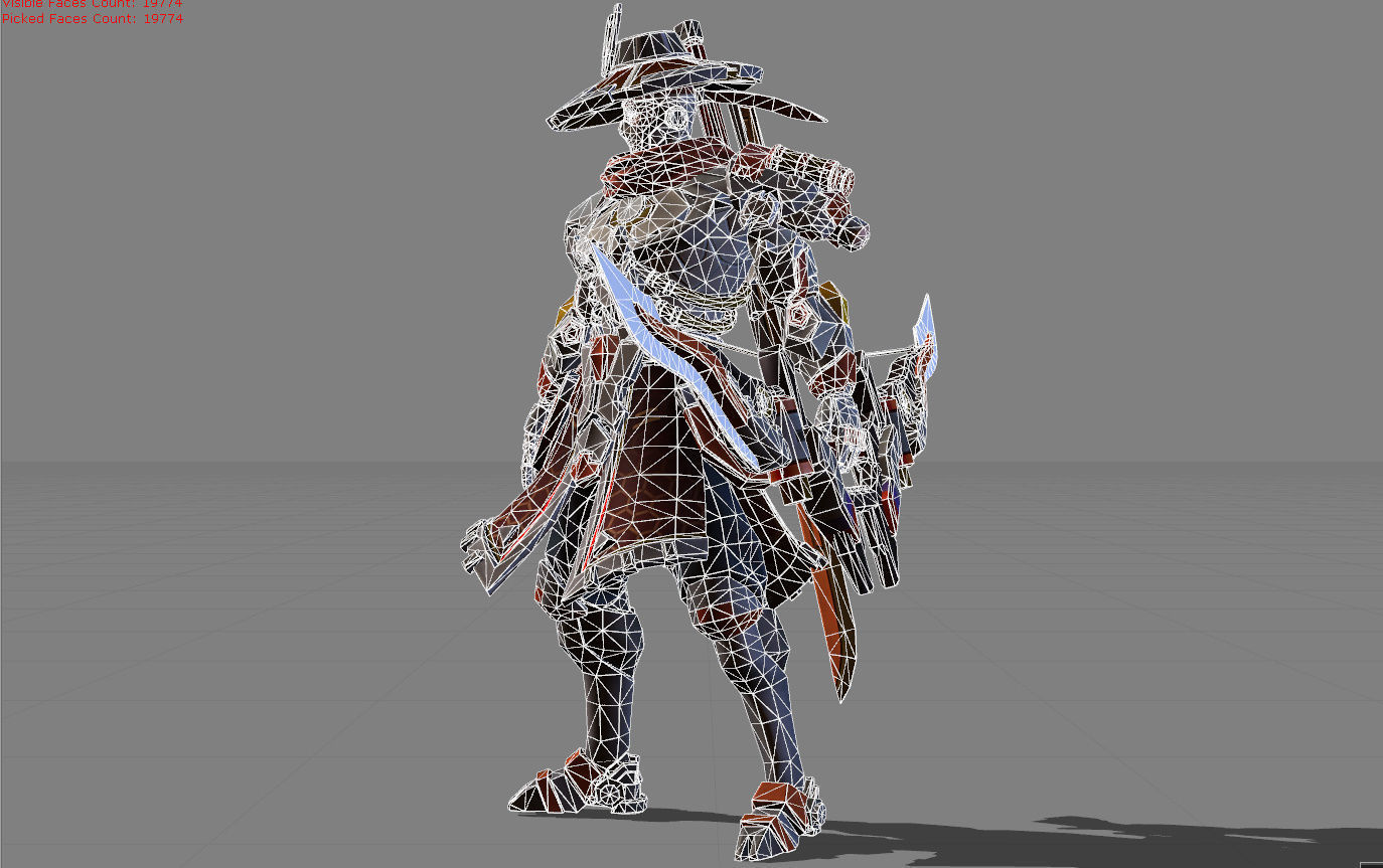 Yi Sun Shin Lone Destructor Low-poly 3D model_7
