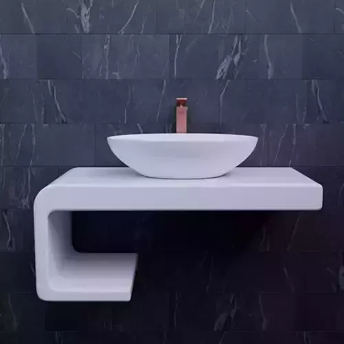 Abstract Bathroom Modern SInk Cabinet