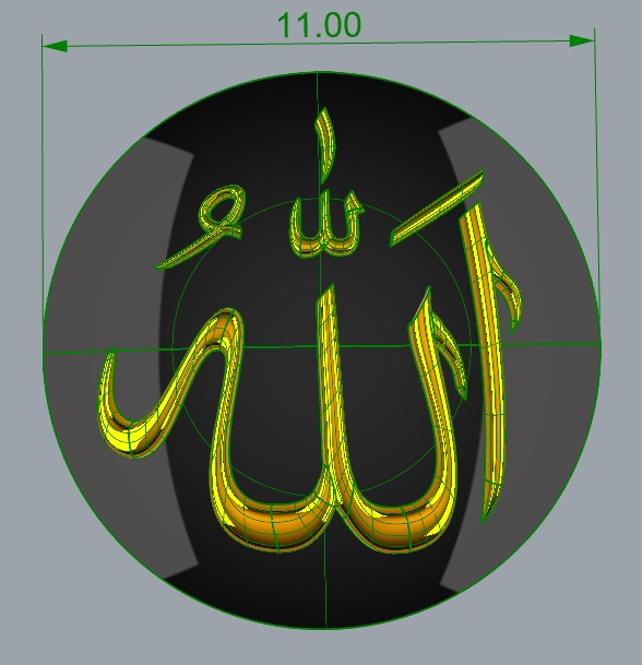 Allah-11cm 3D print model_4