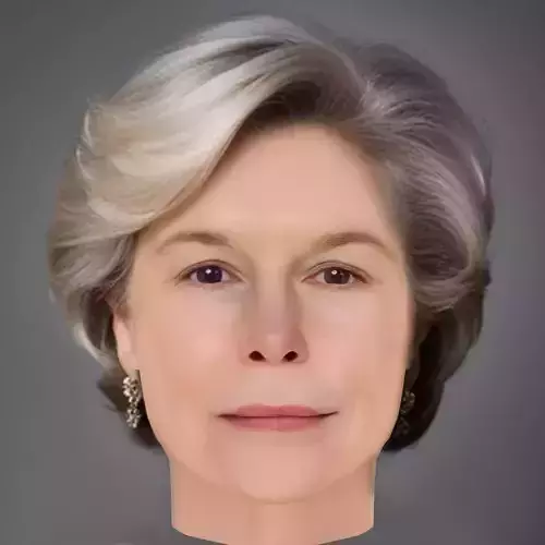 Alice Krige Head - No Hair - Low poly head for game 