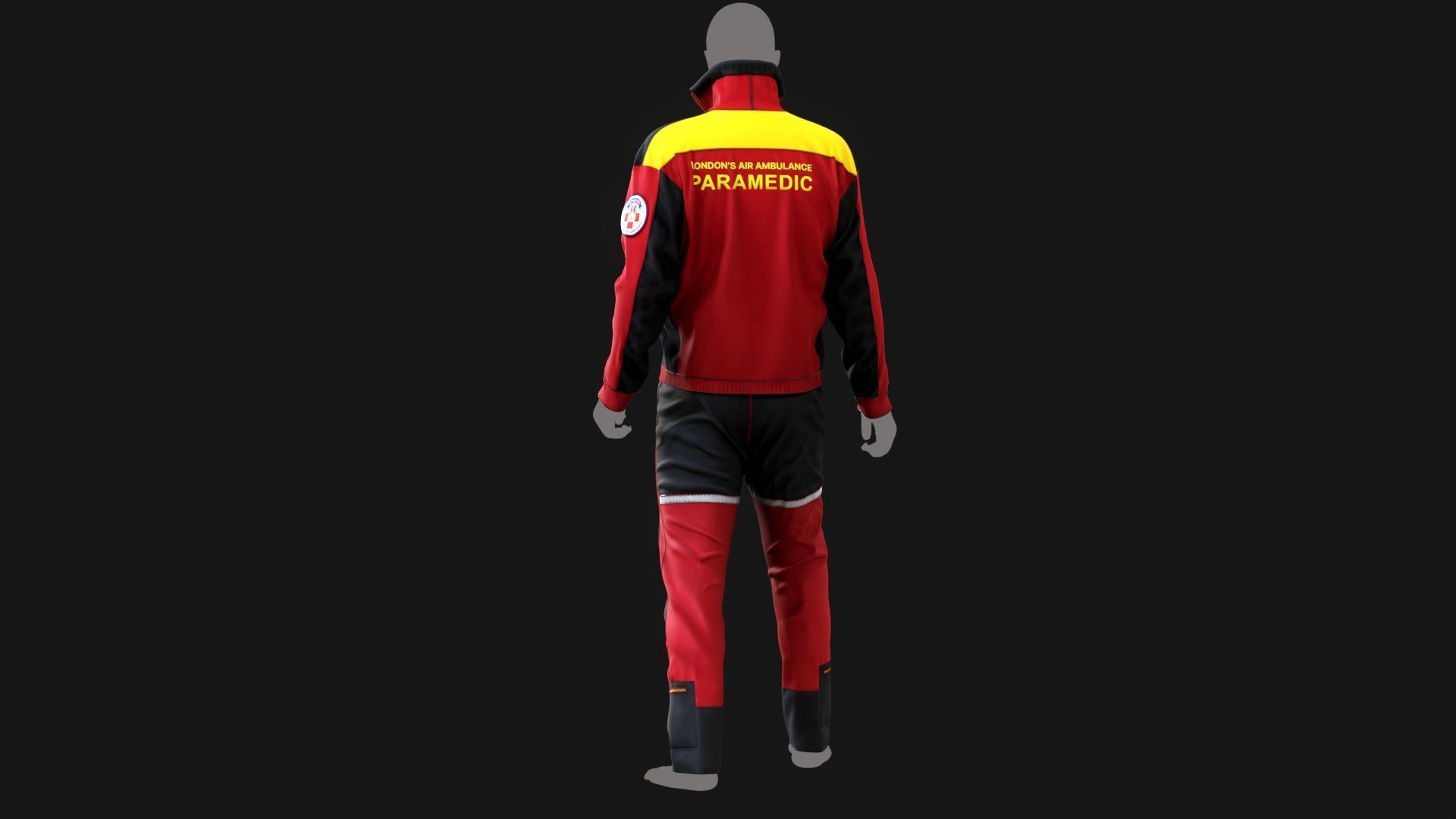 Helicopter Flight Suit  Jacket   GameReady for GTA Online Low-poly 3D model_7