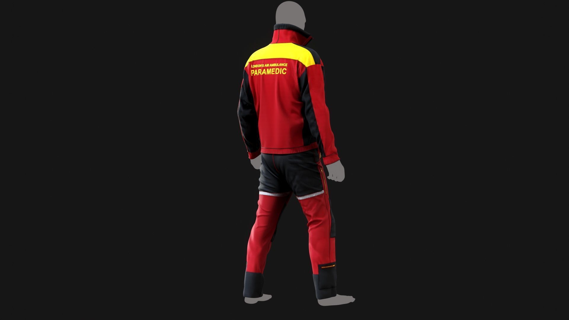 Helicopter Flight Suit  Jacket   GameReady for GTA Online Low-poly 3D model_6