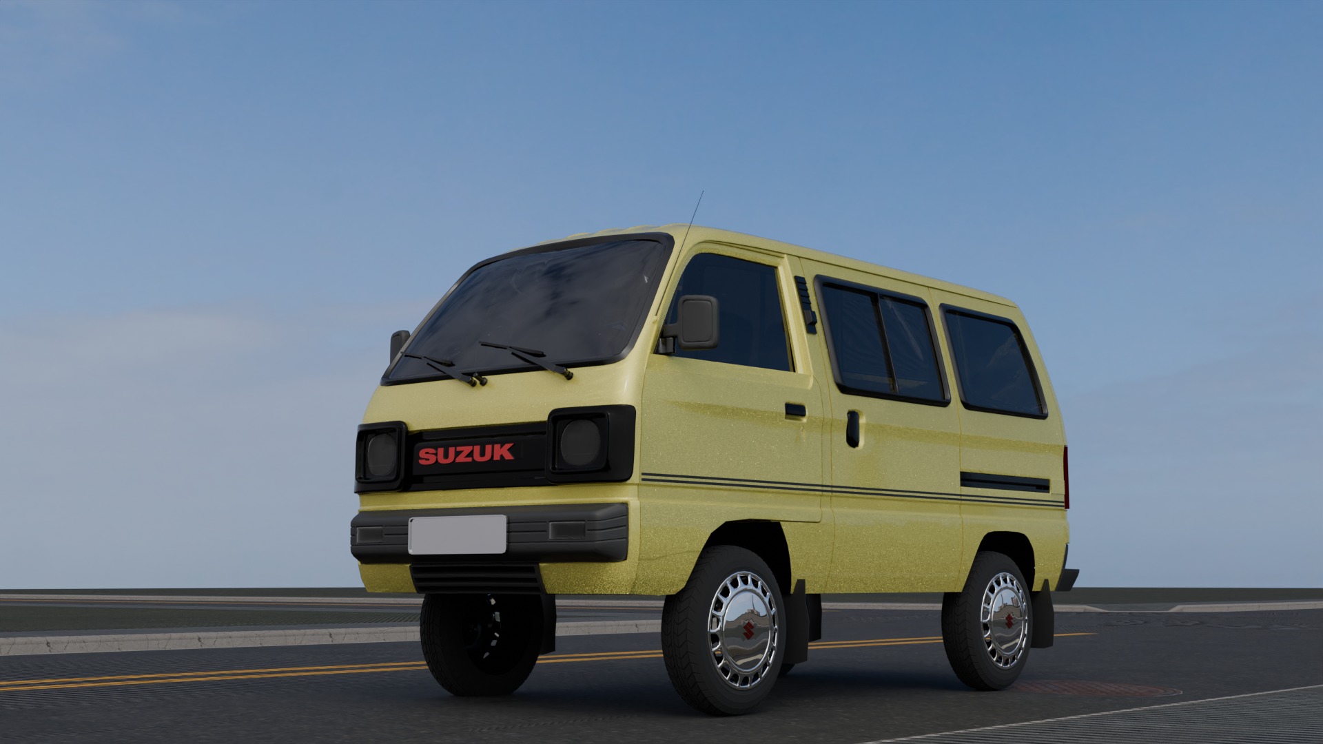 Yellow Bus - Danfo bus 3D model_3