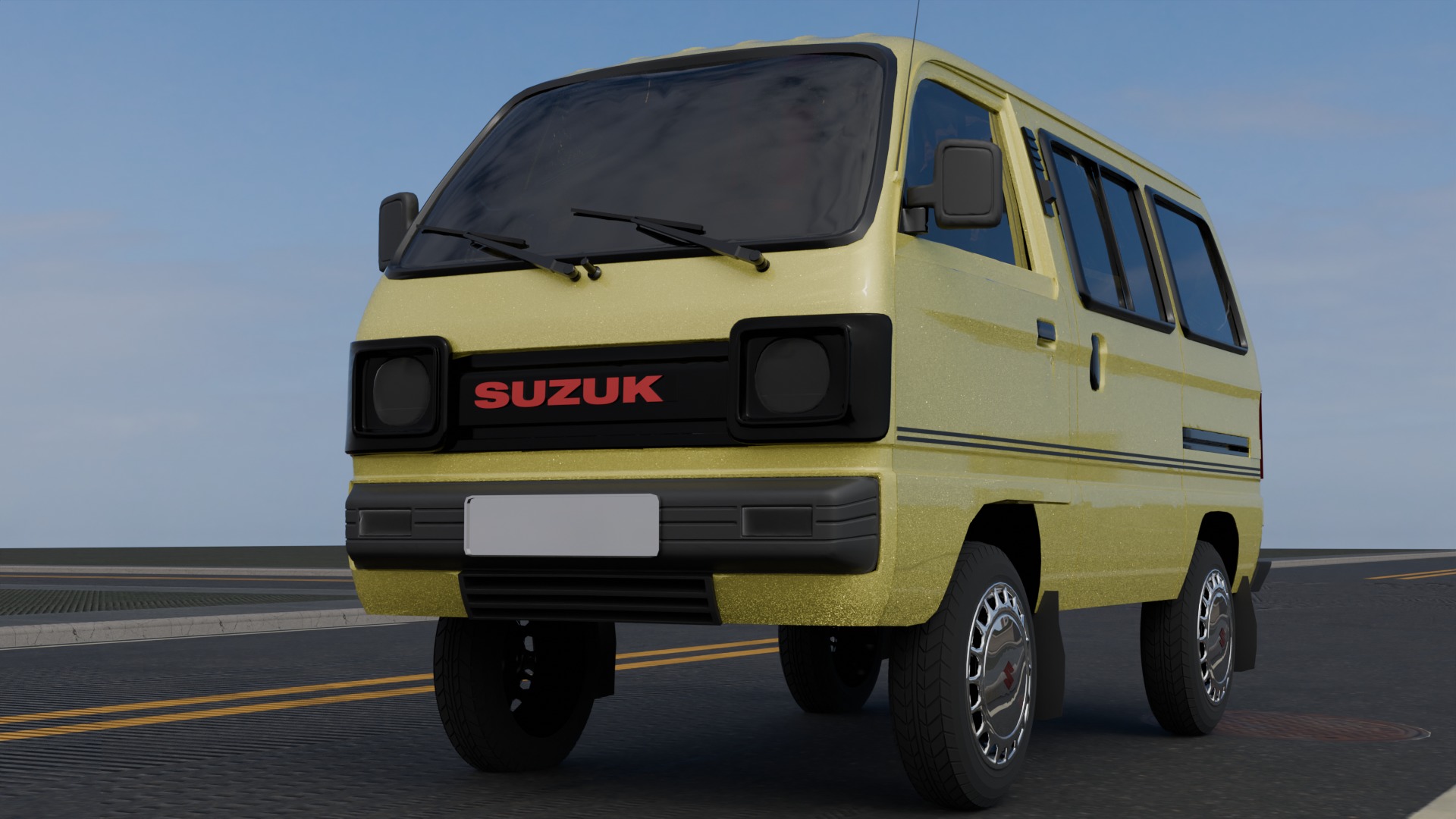 Yellow Bus - Danfo bus 3D model_1
