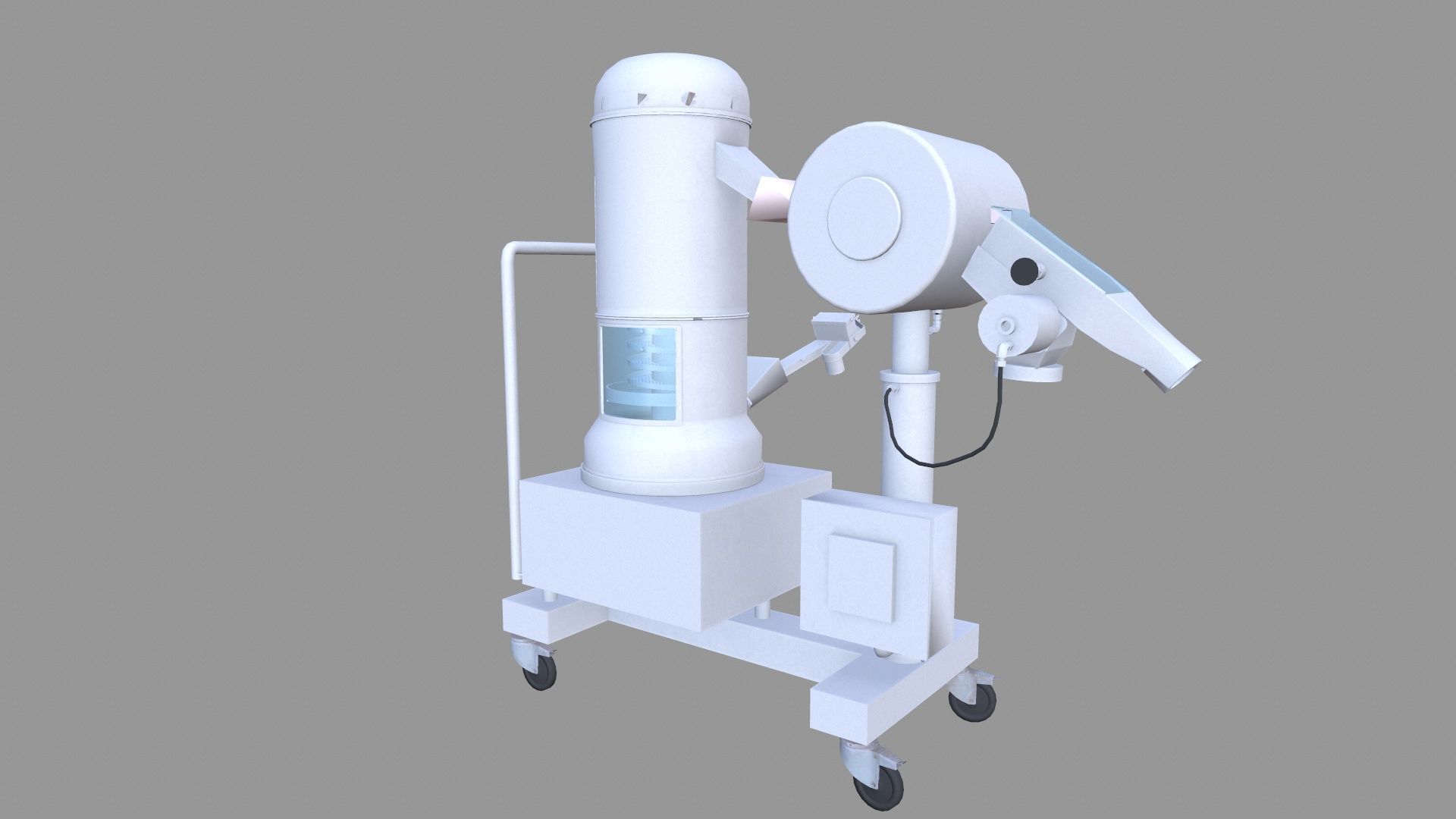 Tablet Coating Machine Low-poly 3D model_2