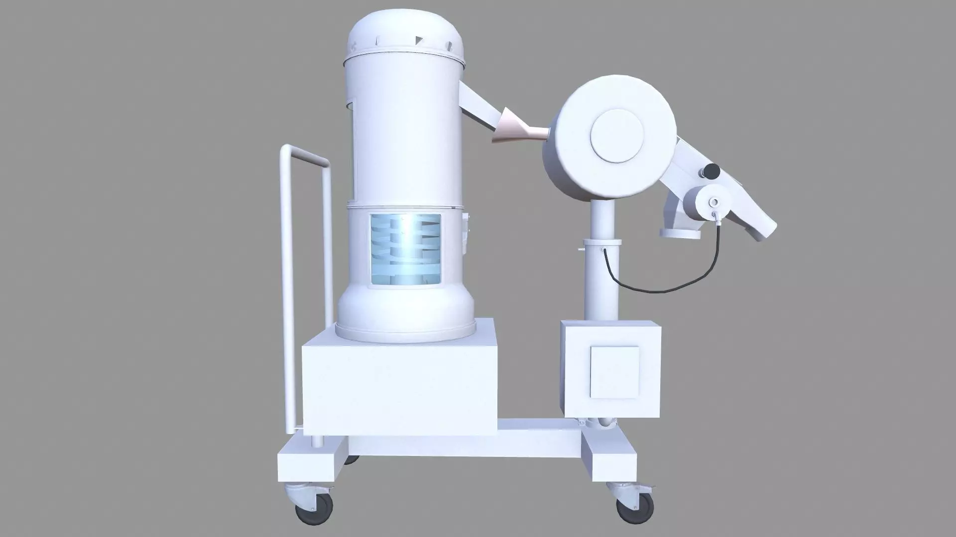 Tablet Coating Machine Low-poly 3D model_0