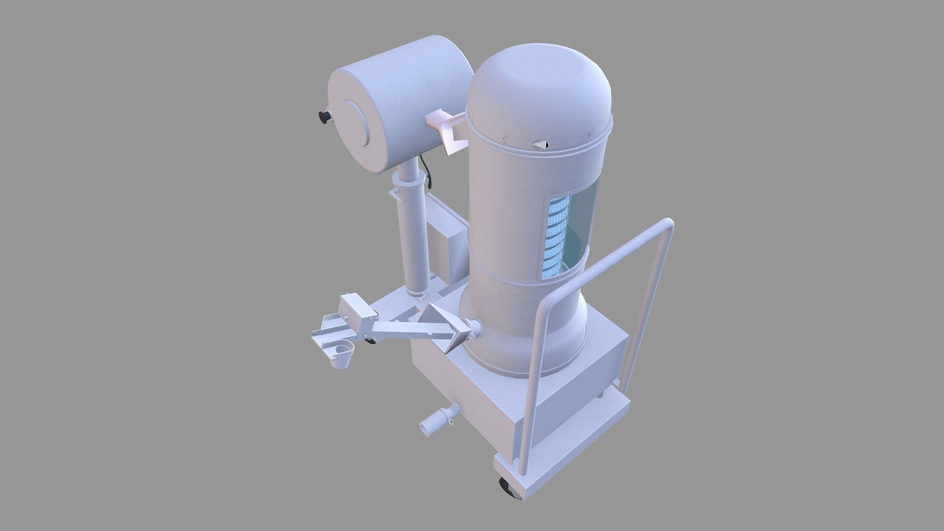 Tablet Coating Machine Low-poly 3D model_8