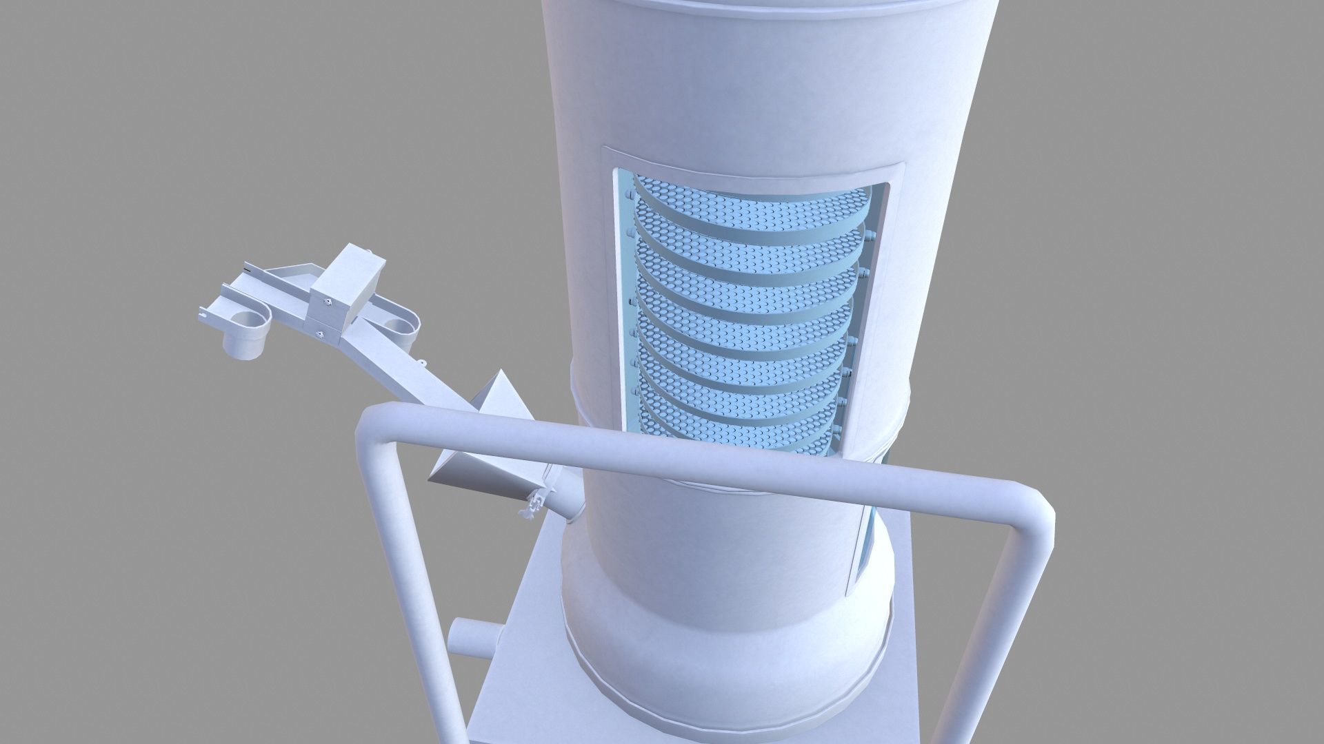 Tablet Coating Machine Low-poly 3D model_7