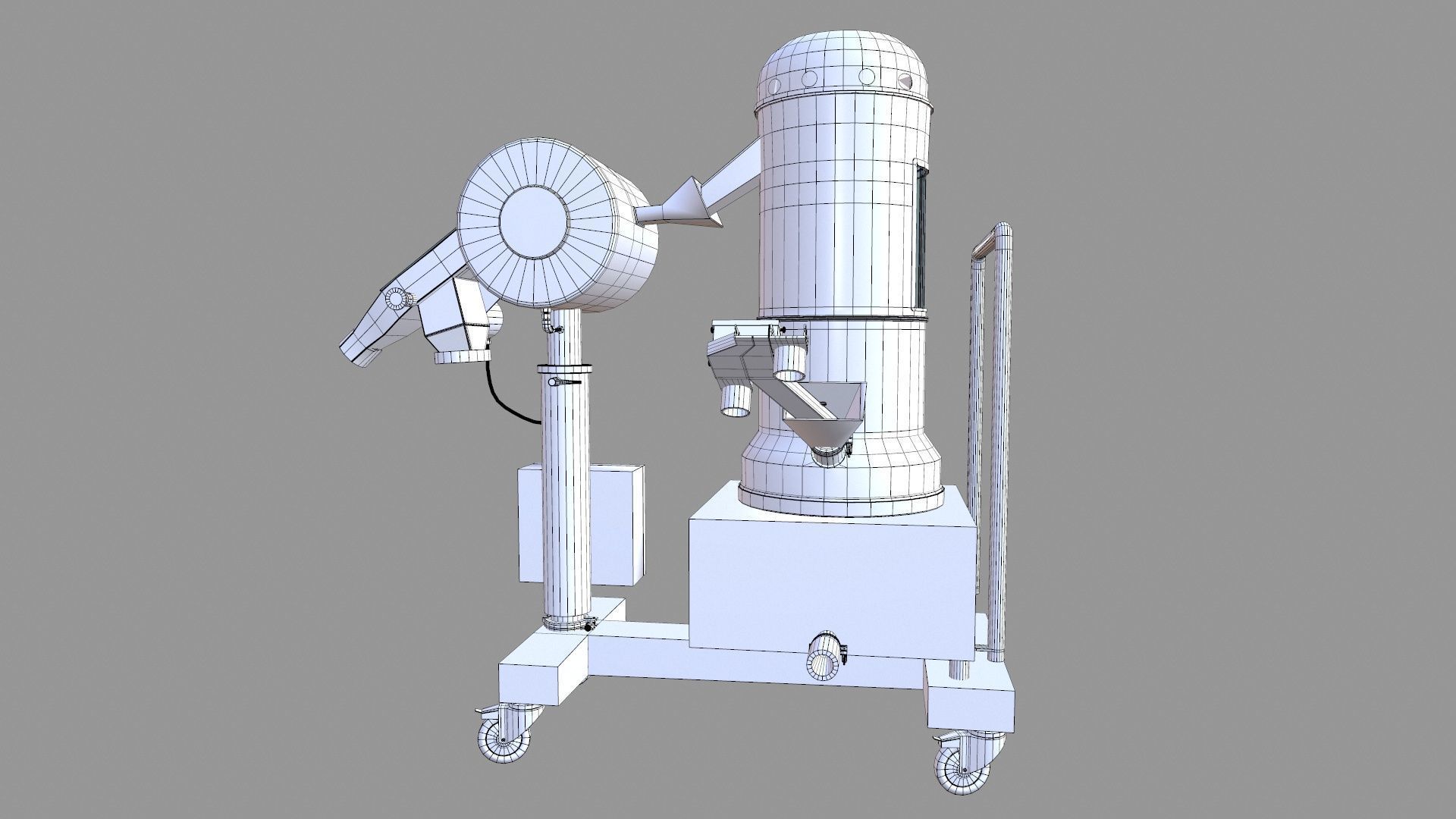 Tablet Coating Machine Low-poly 3D model_10