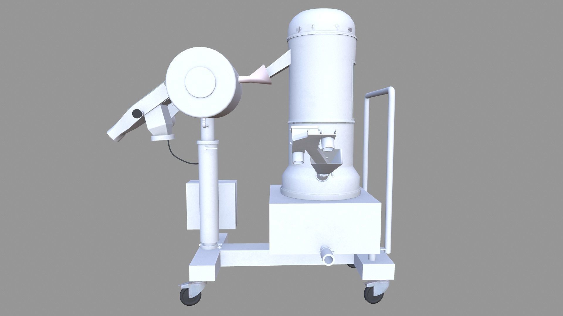 Tablet Coating Machine Low-poly 3D model_4