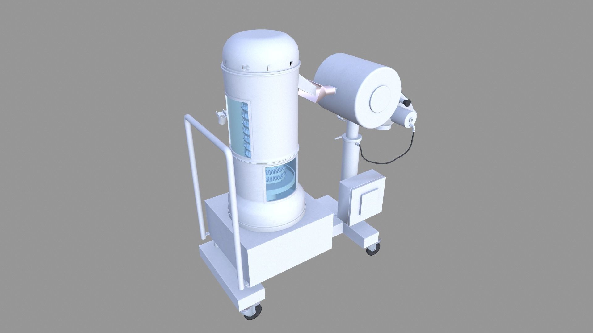 Tablet Coating Machine Low-poly 3D model_6
