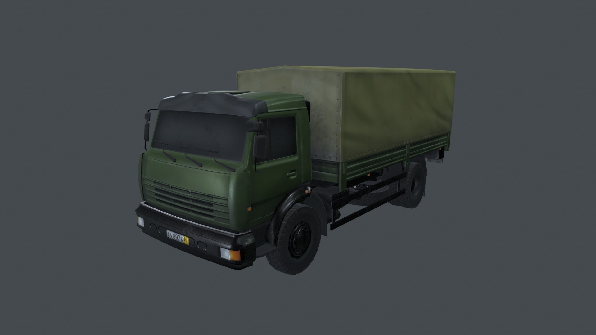 Asset - Army - Kamaz - 3D MODEL Low-poly Low-poly 3D model_7