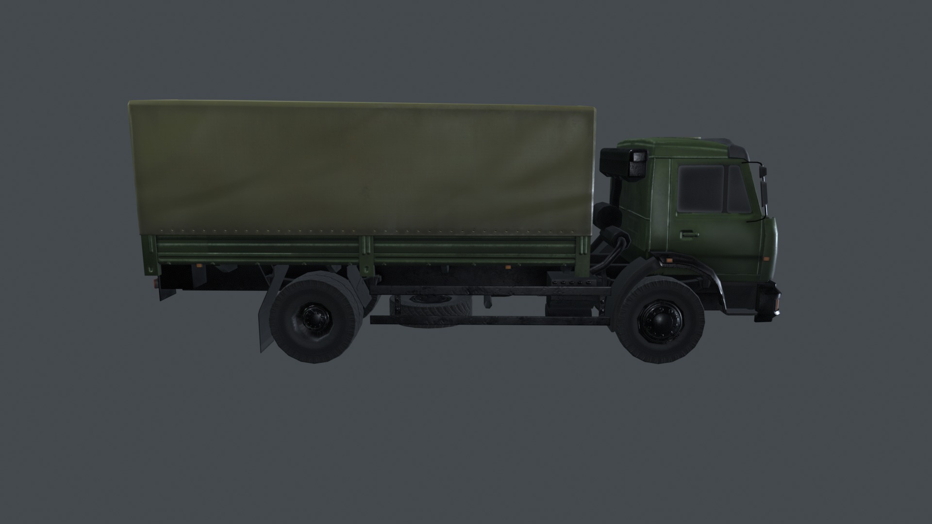 Asset - Army - Kamaz - 3D MODEL Low-poly Low-poly 3D model_9