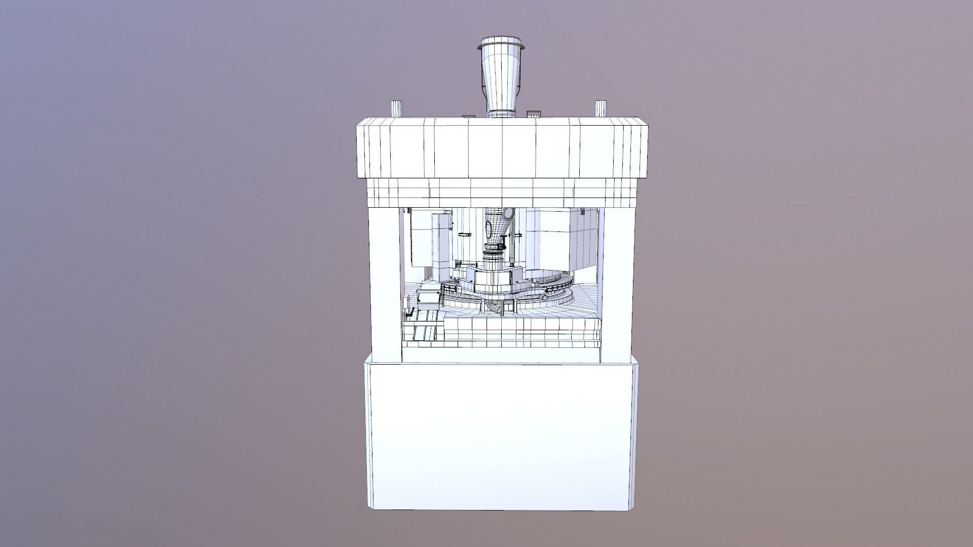 Tablet Coating Machine Low-poly 3D model_20