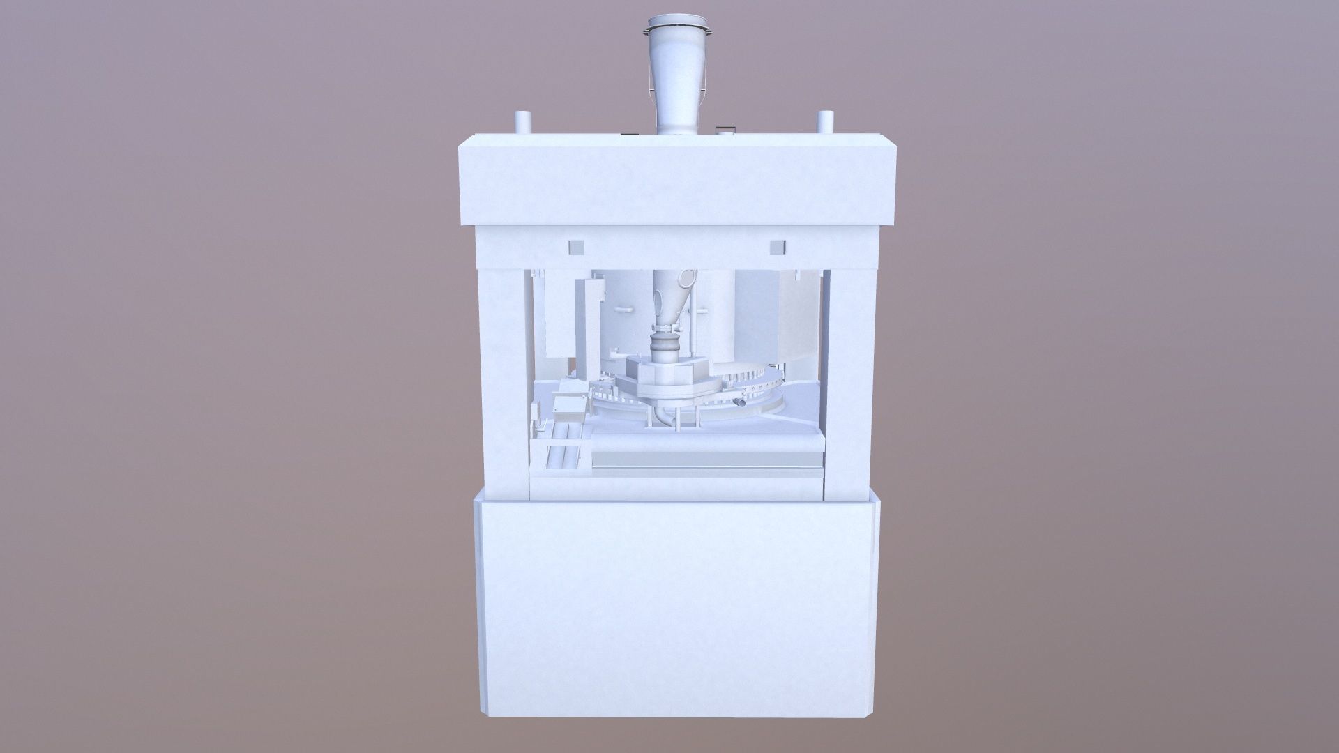 Tablet Coating Machine Low-poly 3D model_3