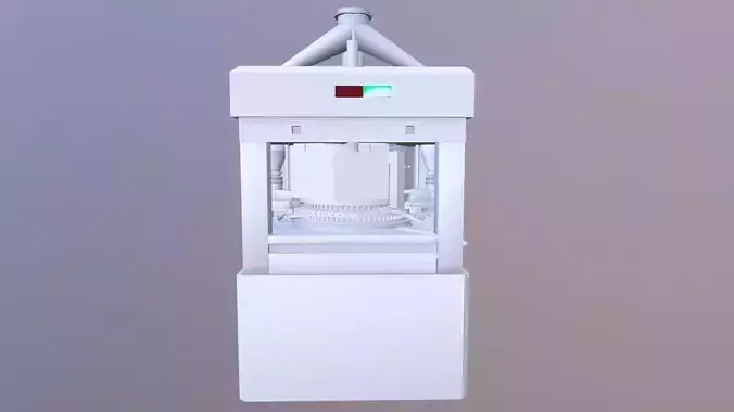Tablet Coating Machine Low-poly 3D model