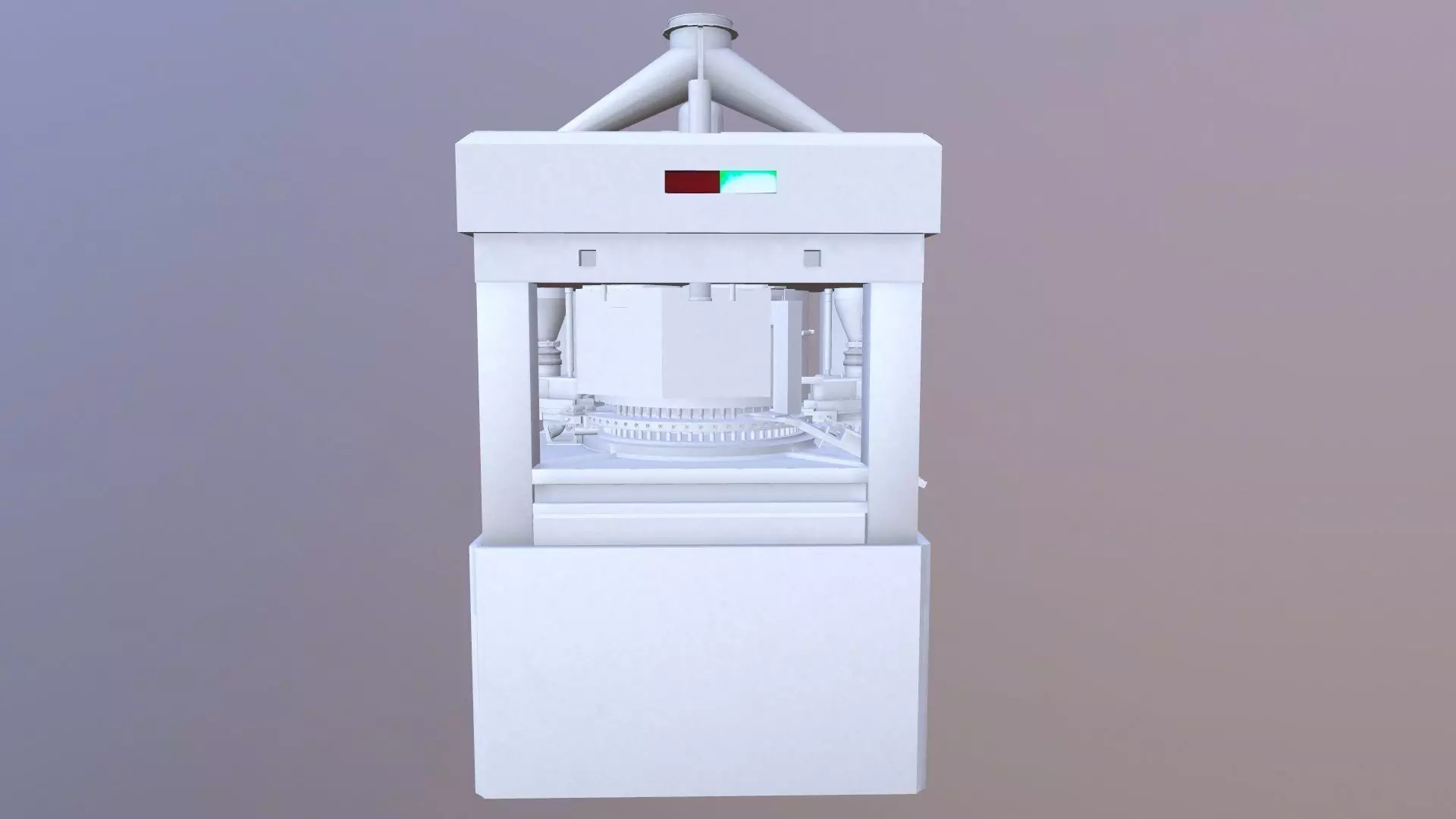 Tablet Coating Machine Low-poly 3D model_0