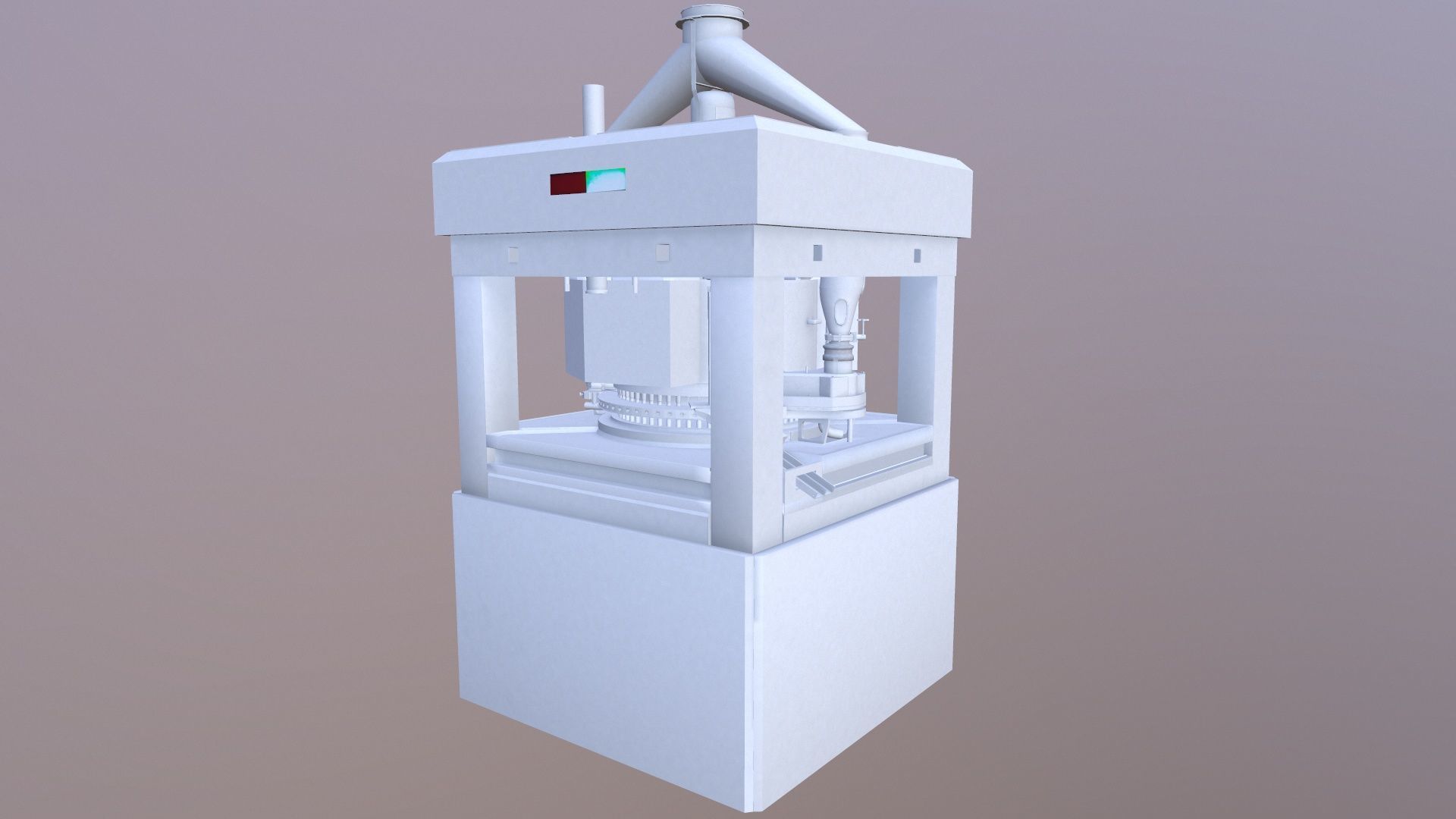Tablet Coating Machine Low-poly 3D model_2