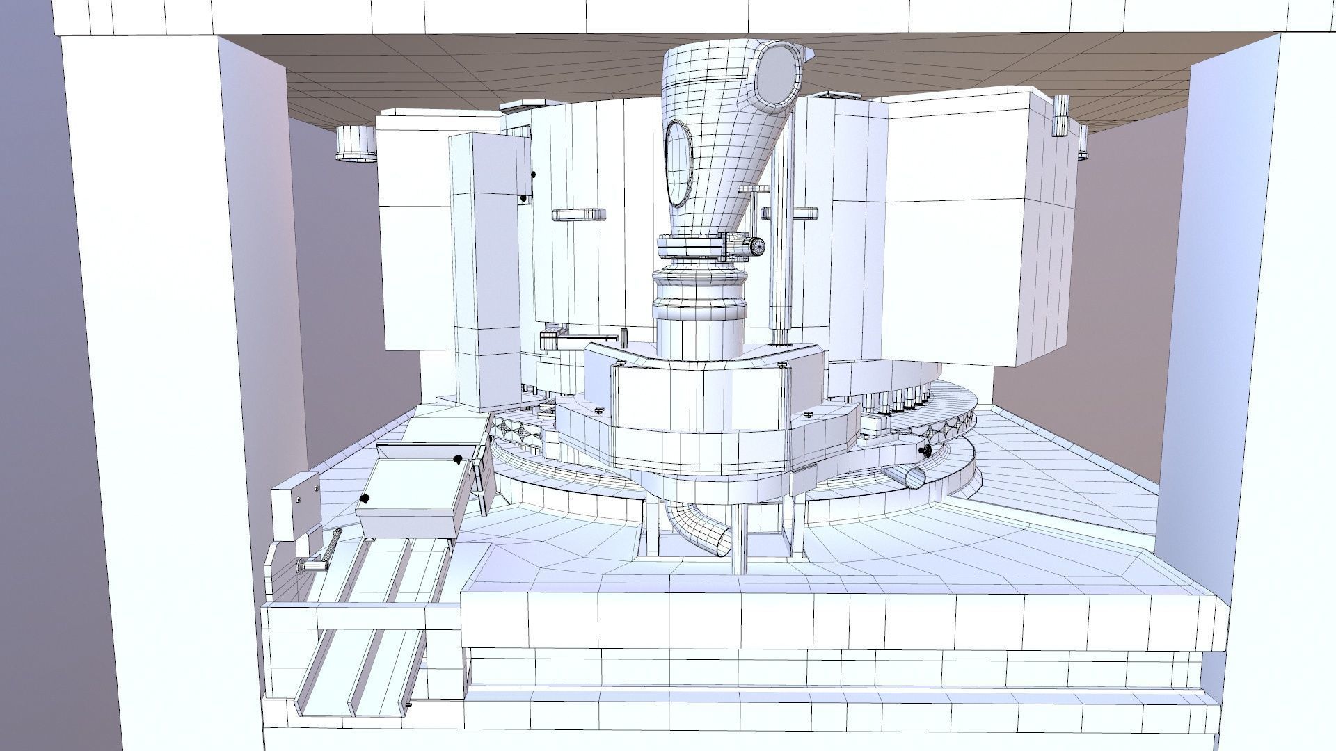 Tablet Coating Machine Low-poly 3D model_21