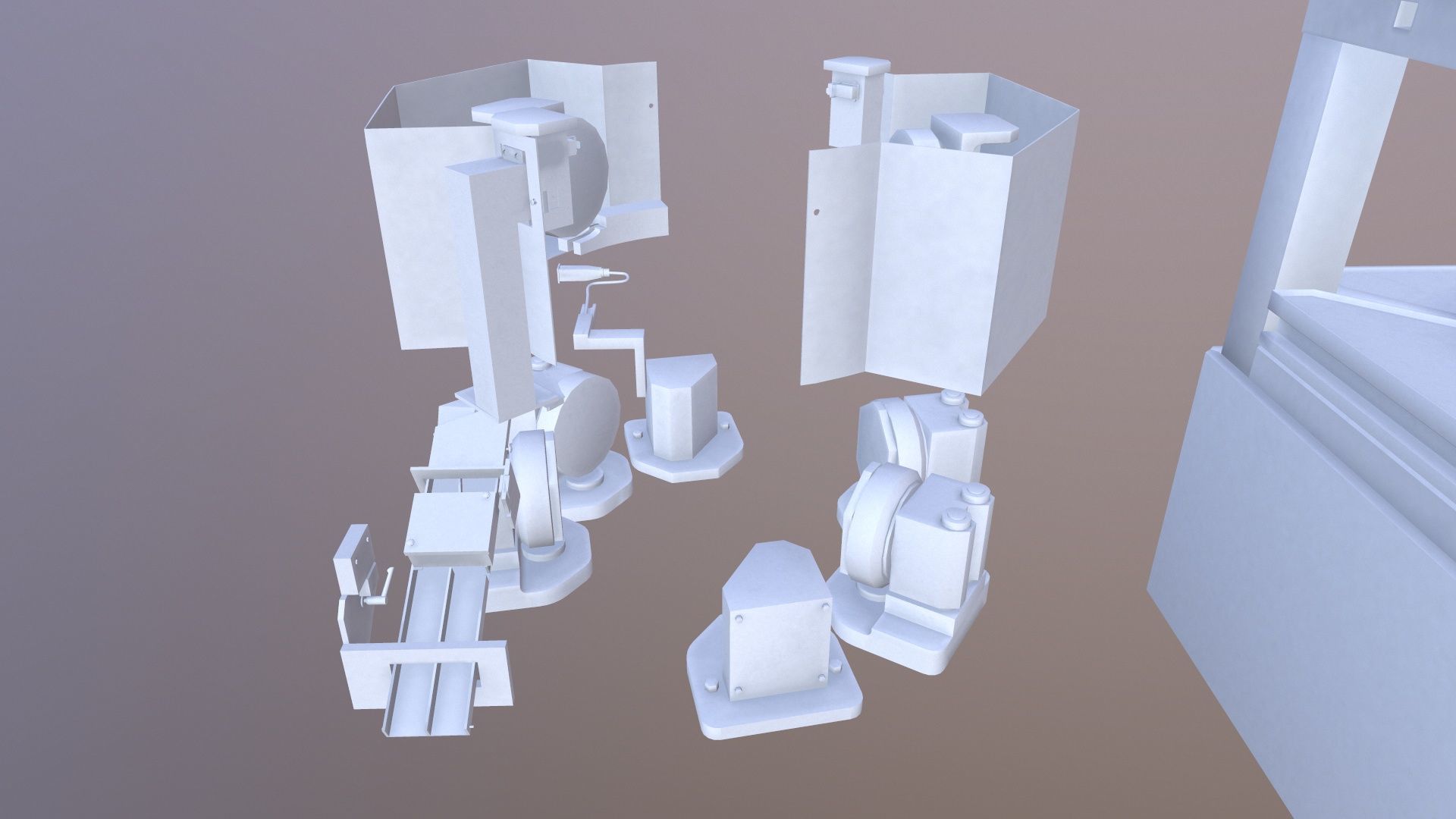 Tablet Coating Machine Low-poly 3D model_17