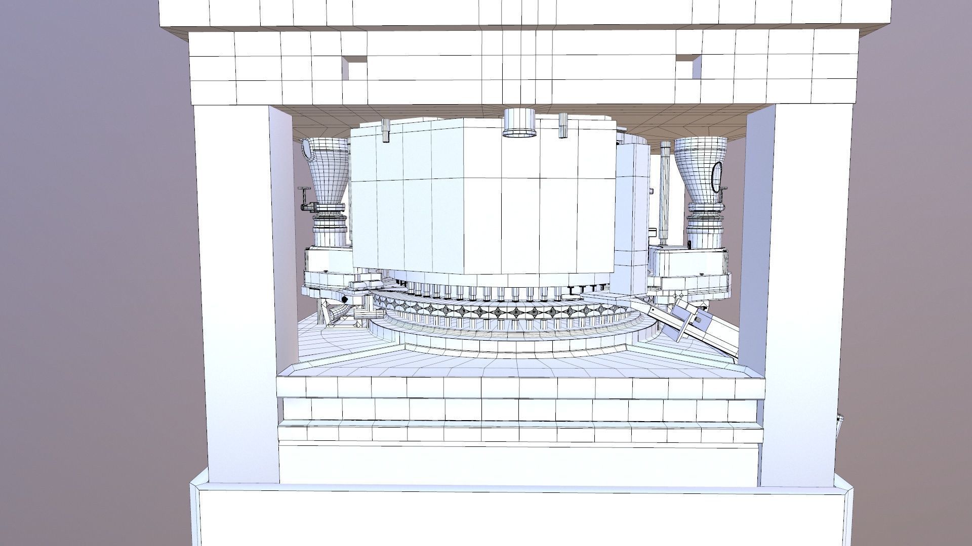 Tablet Coating Machine Low-poly 3D model_22