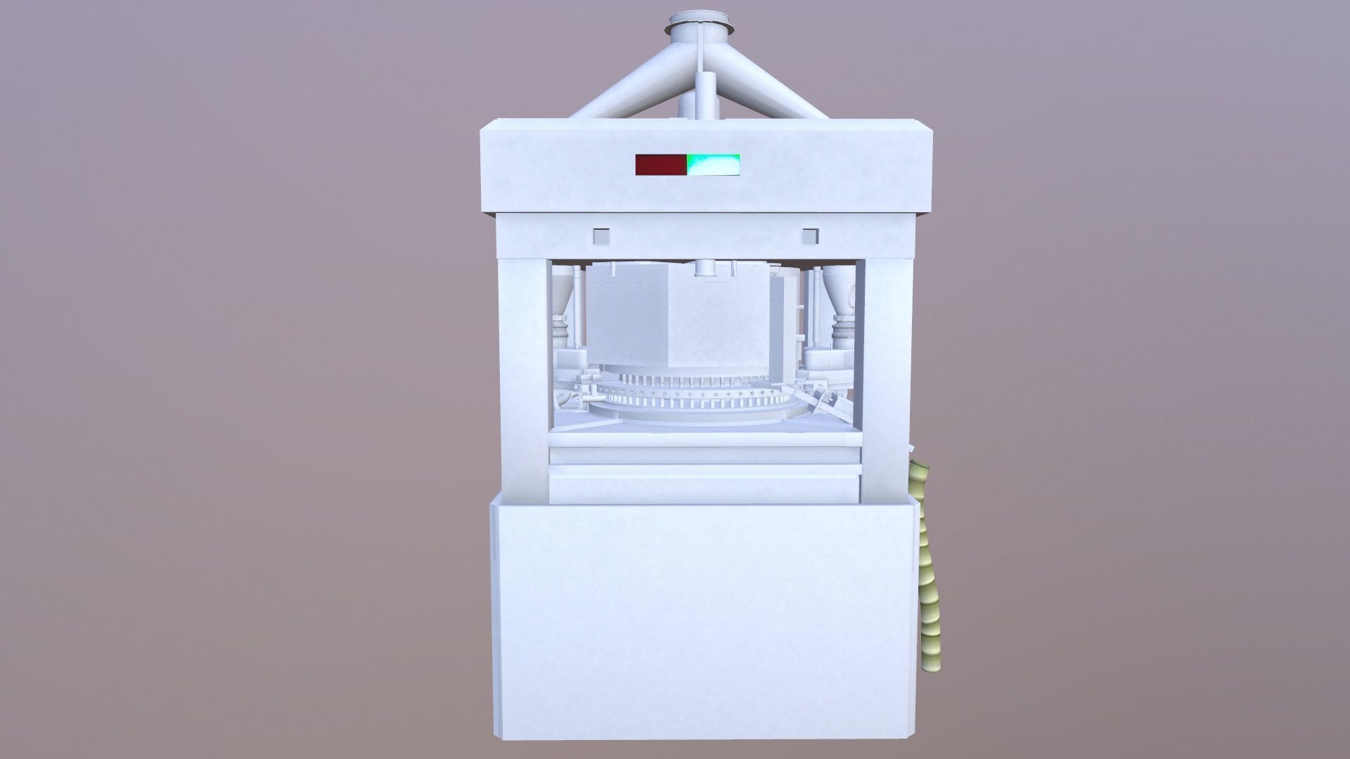Tablet Coating Machine Low-poly 3D model_4