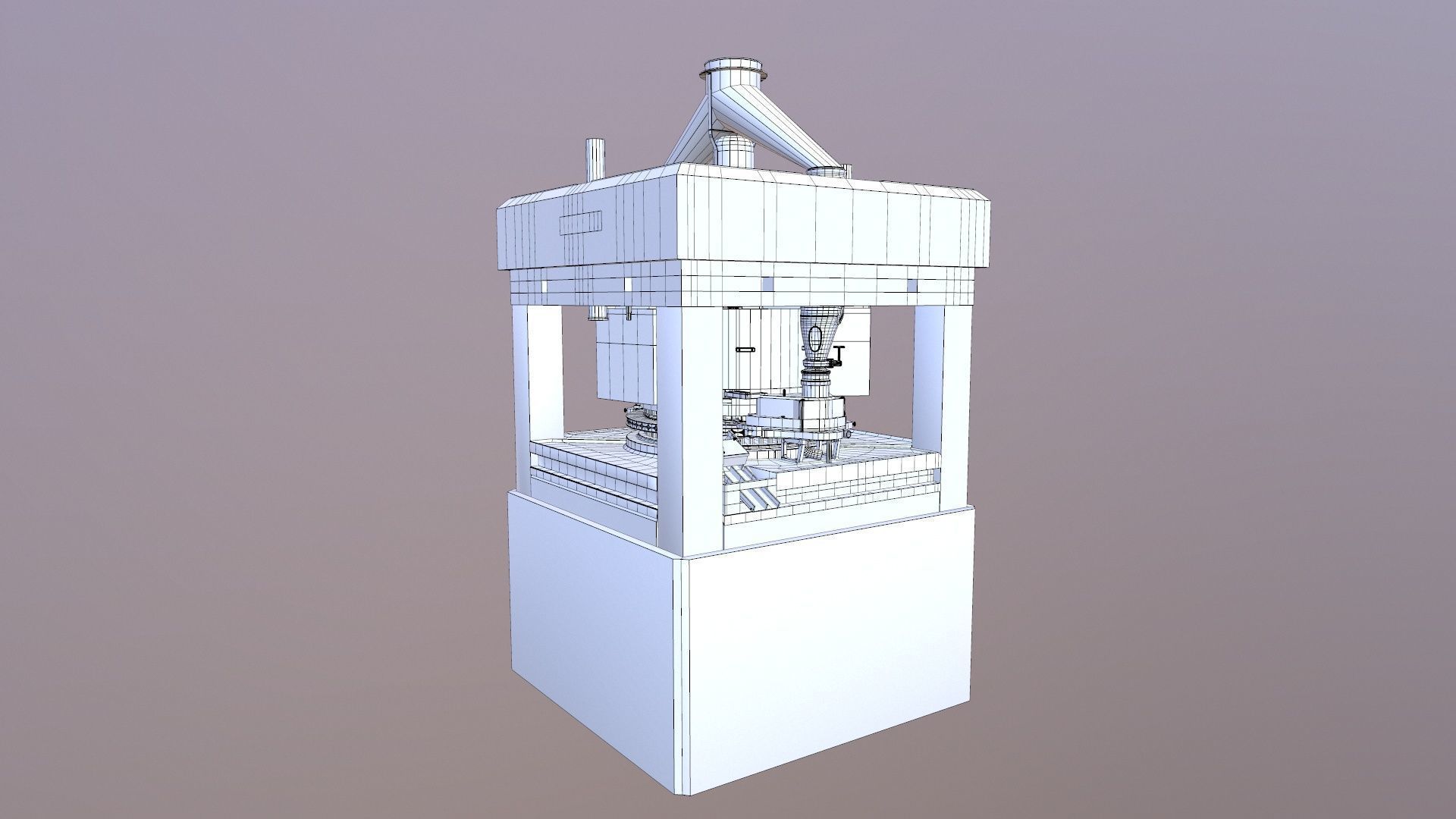 Tablet Coating Machine Low-poly 3D model_18