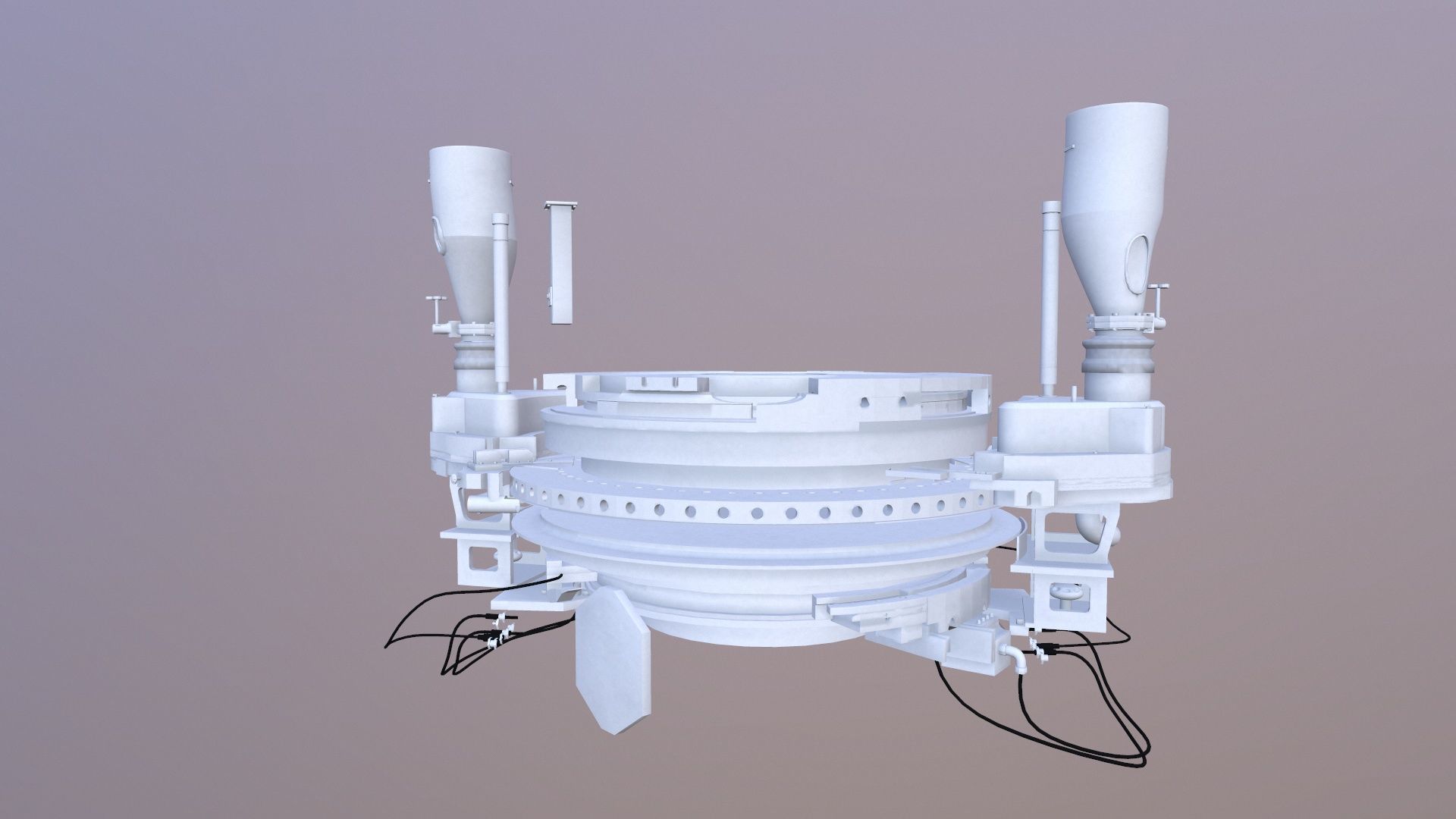 Tablet Coating Machine Low-poly 3D model_13